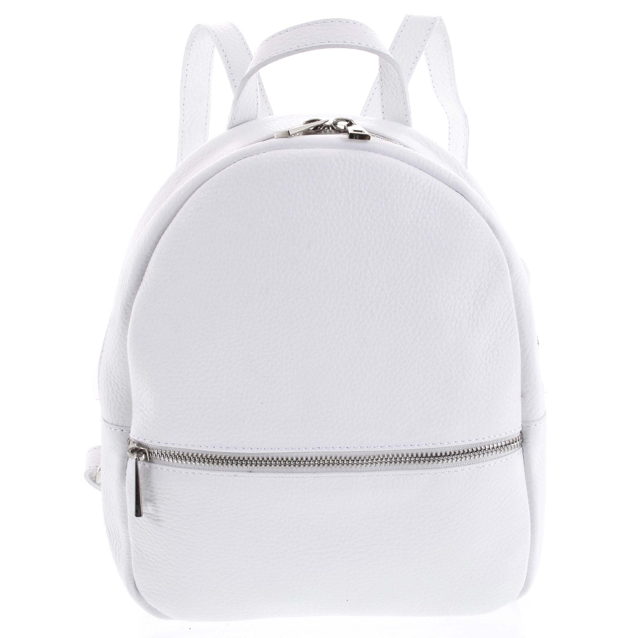 Dámský kožený batůžek bílý - ItalY Mouseph