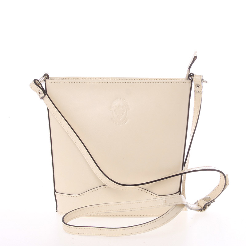 Béžová kožená crossbody kabelka ItalY Bryana
