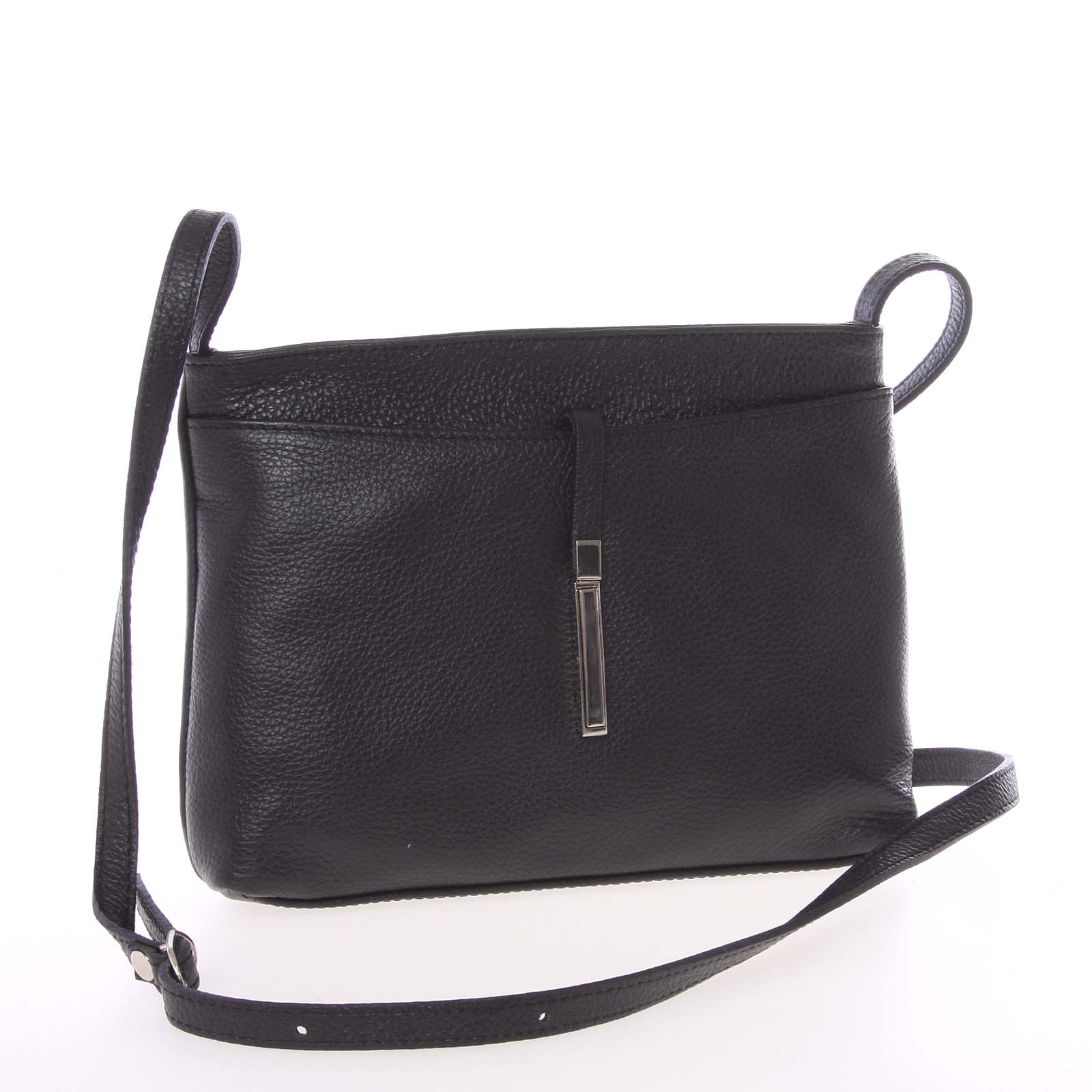 Dámská kožená elegantní crossbody kabelka černá - ItalY Niobe