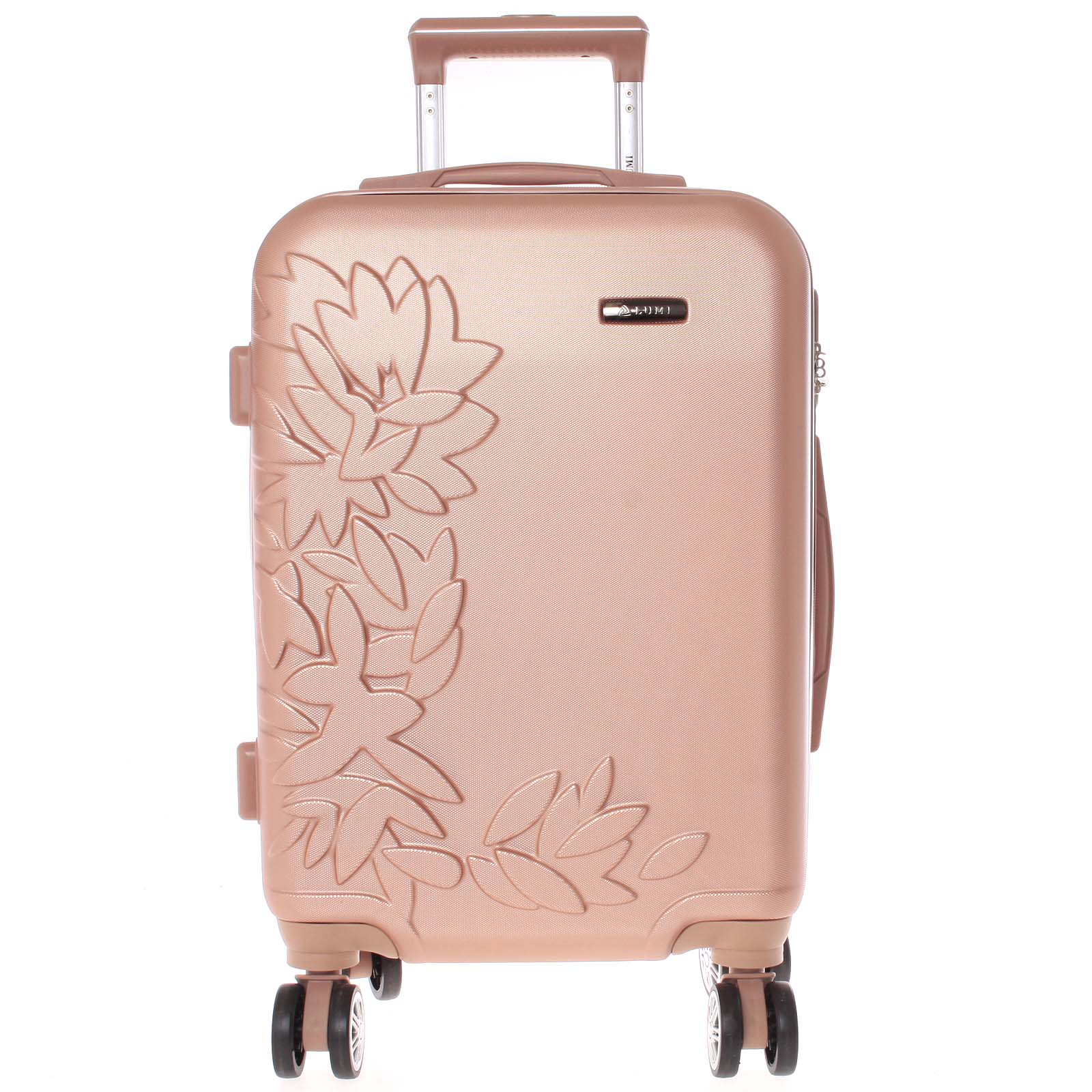 Dámský pevný růžový cestovní kufr - Lumi Lule L