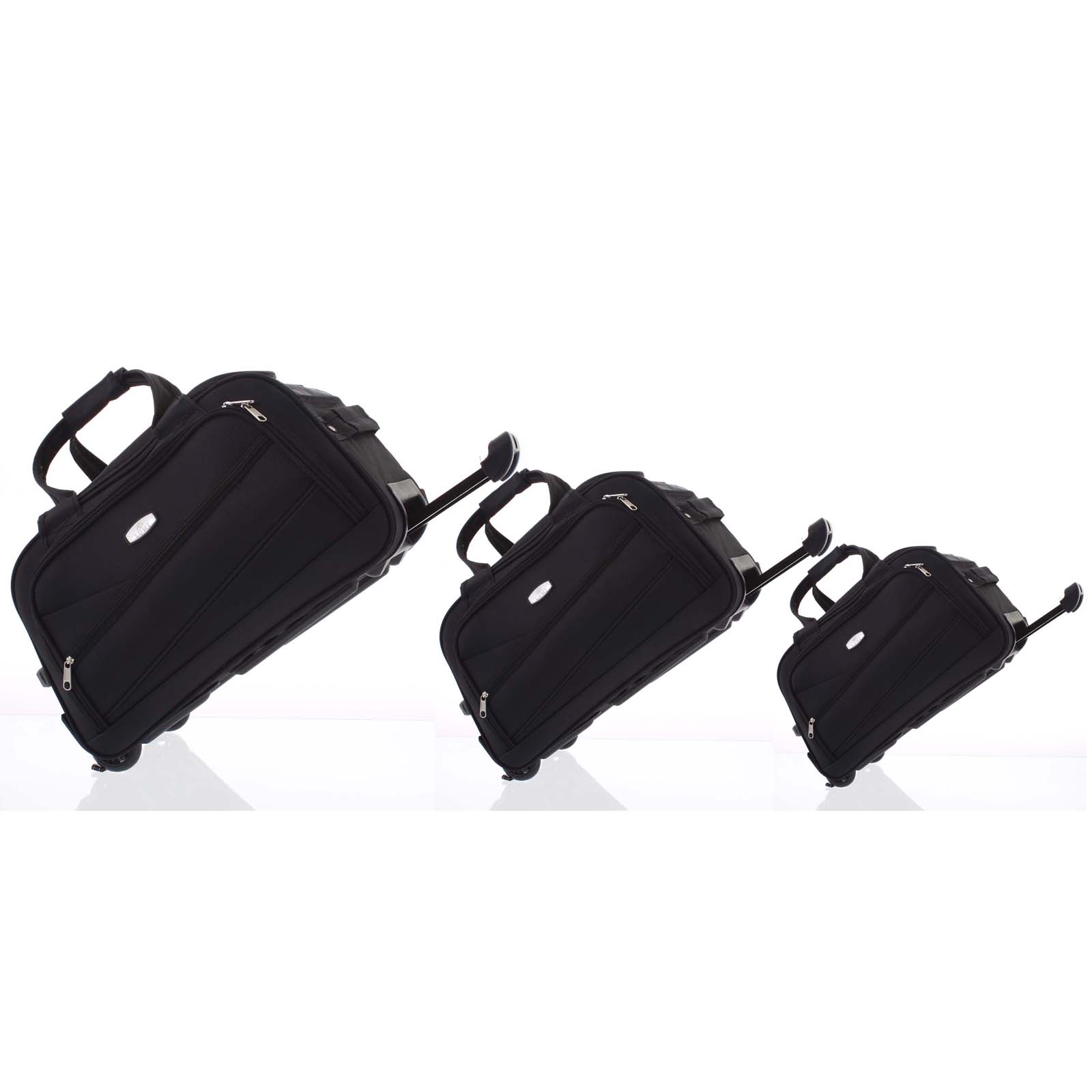 Černá cestovní taška na kolečkách sada - Lumi Sakk L, M, S