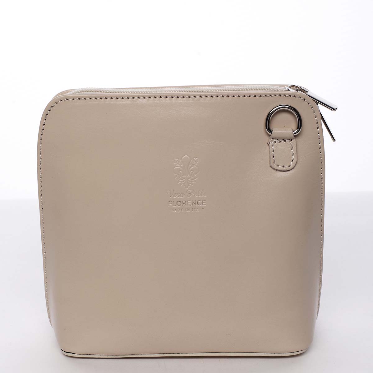 Dámská kožená crossbody kabelka béžová - ItalY Hannah