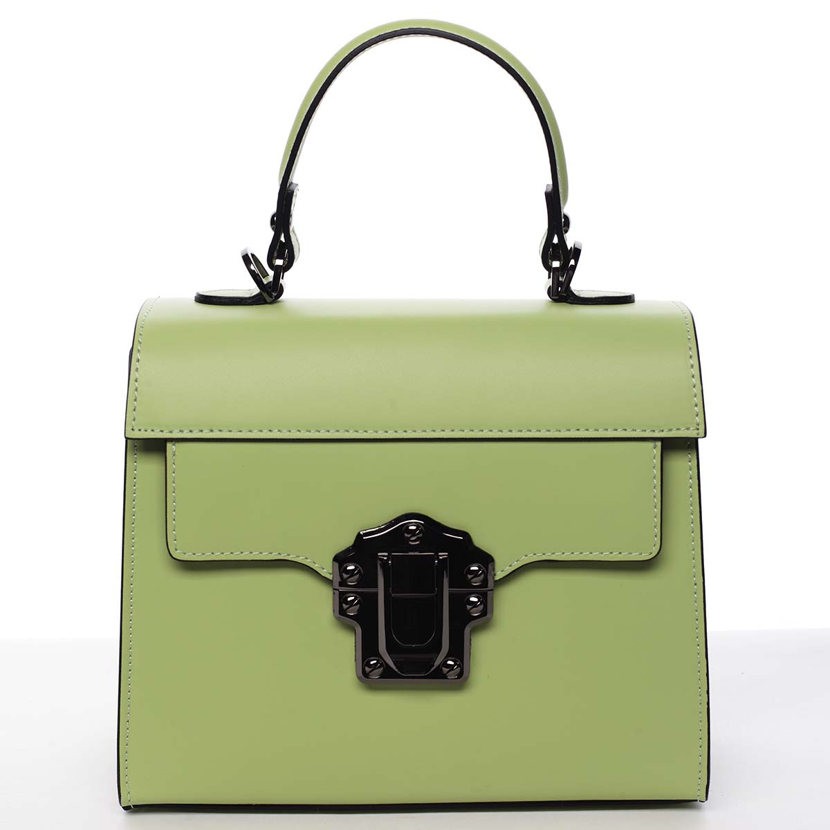 Exkluzivní módní dámská kožená kabelka zelená - ItalY Bianka