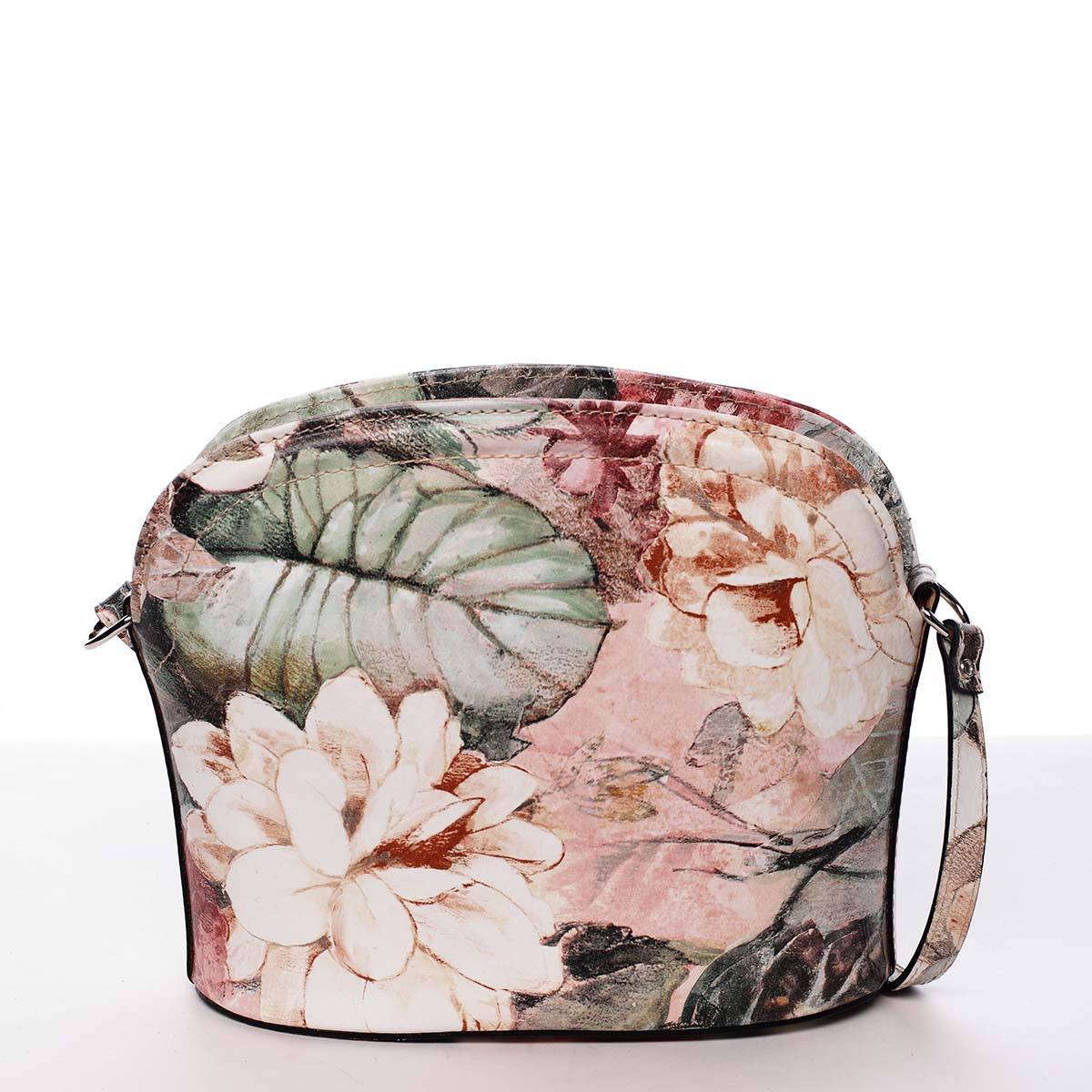 Dámská kožená crossbody kabelka pudrová - ItalY Tracy