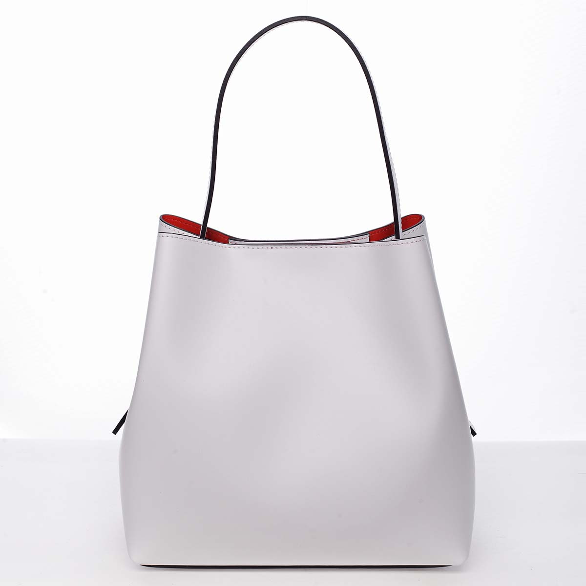 Dámská luxusní kožená kabelka bílá - ItalY Hania