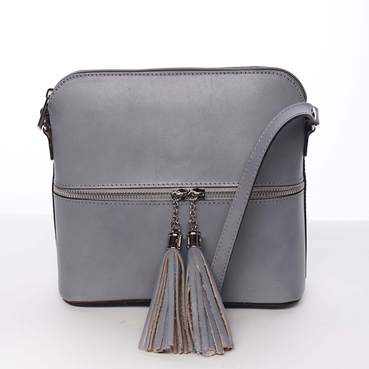 Módní dámská kožená crossbody kabelka světle modrá - ItalY Farzana