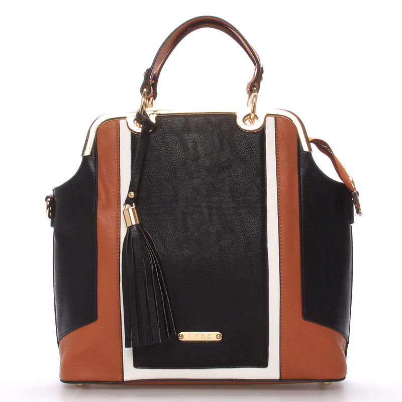 Dámská černo-hnědá kabelka - LYDC Olivia