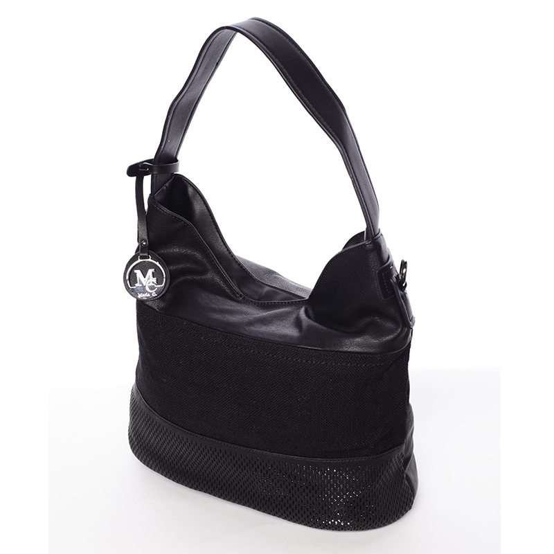 Trendy dámská kabelka přes rameno černá - MARIA C Fleur