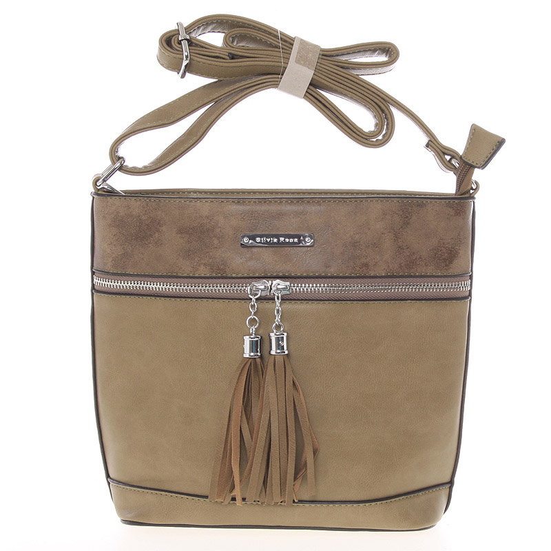 Módní crossbody kabelka khaki - Silvia Rosa Jenoa