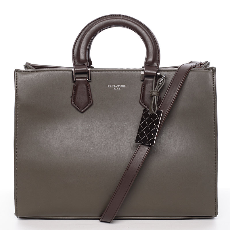 Exkluzivní khaki kabelka do ruky - David Jones Raina