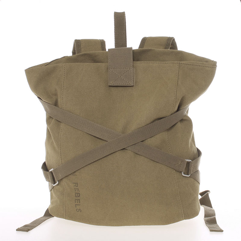 Unisex moderní látkový khaki batoh - New Rebels Kinley