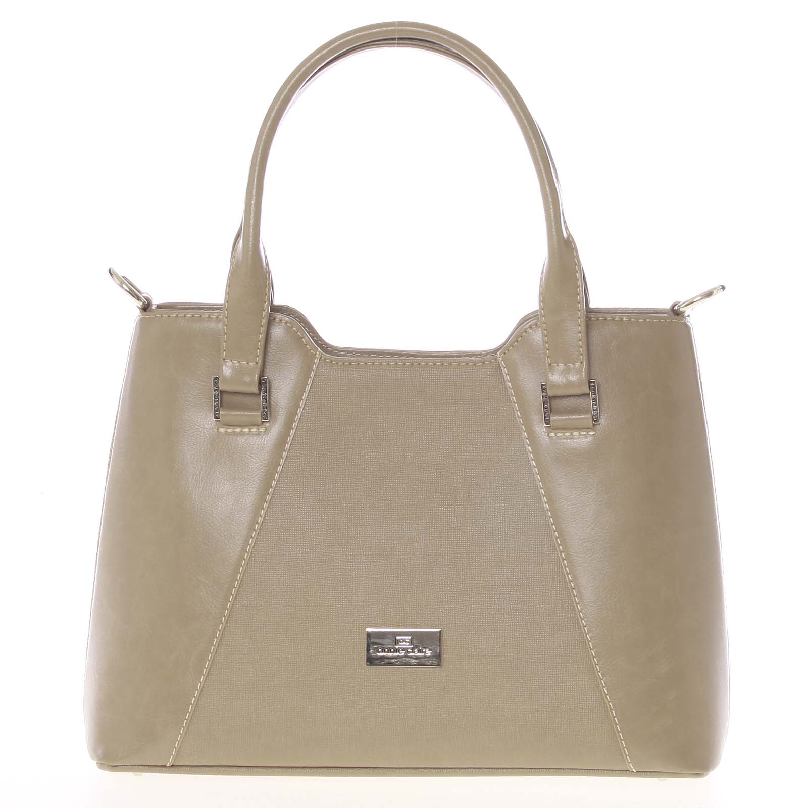 Pevná luxusní camel kožená kabelka saffiano - Annie Claire 4012