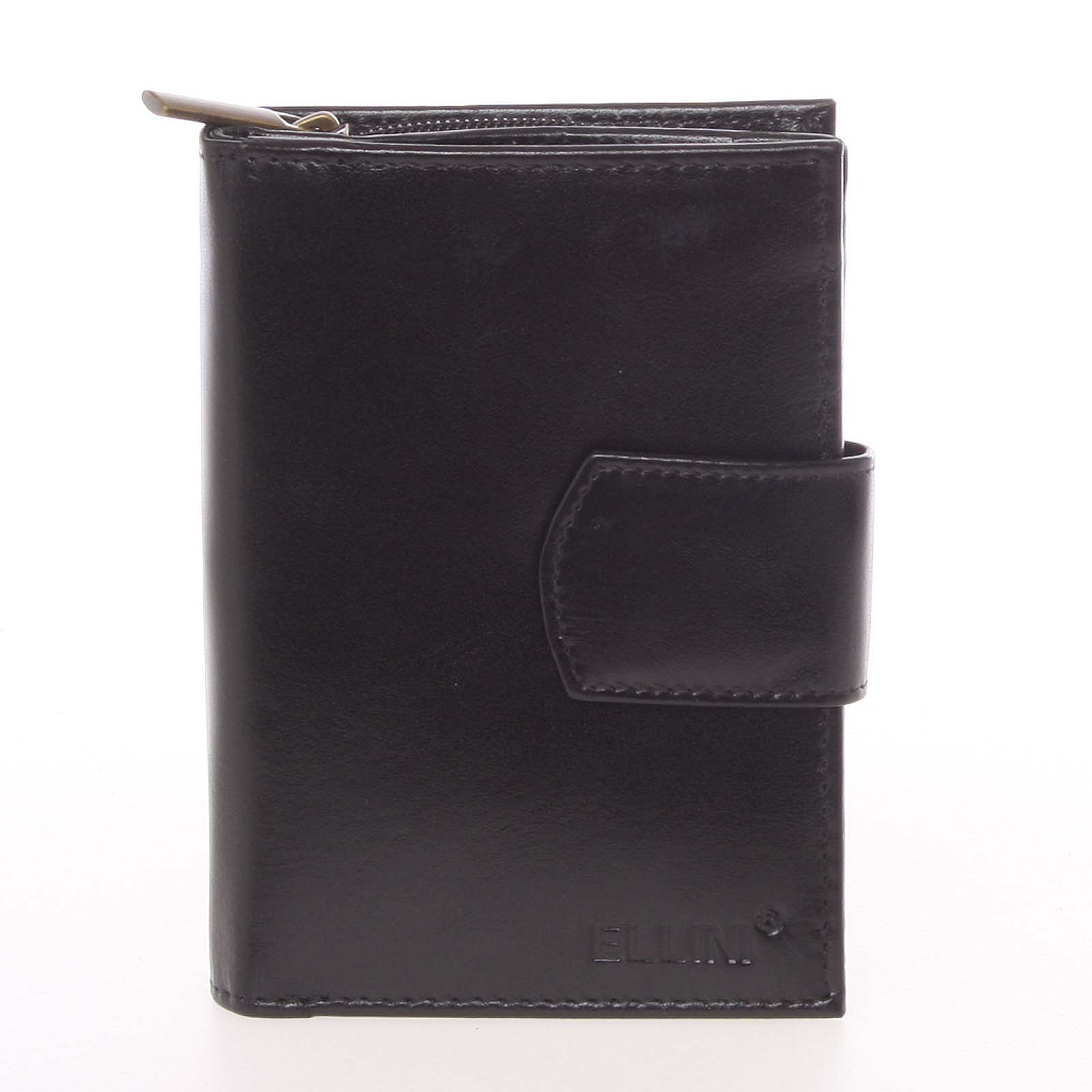 Velká dámská černá kožená peněženka - Ellini Ophelia