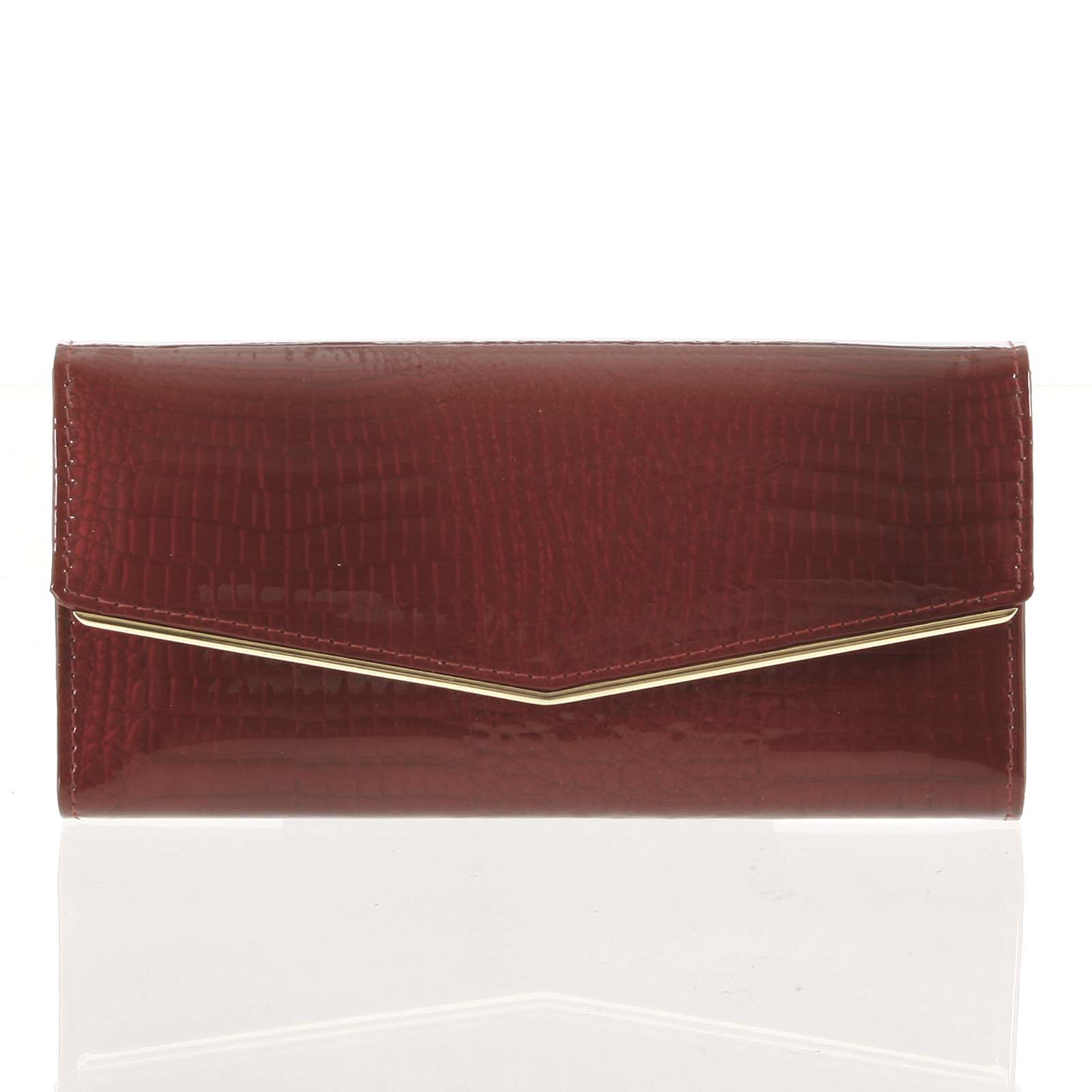 Dámská kožená lakovaná peněženka červená - Loren Aubrey