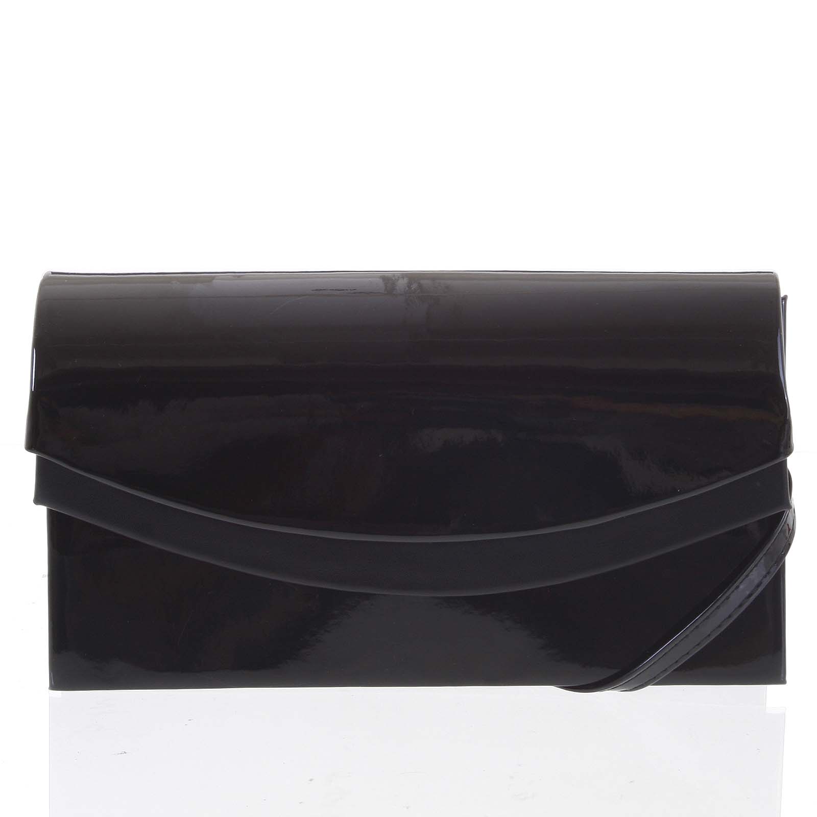 Dámské černé elegantní lesklé psaníčko - Delami Wave