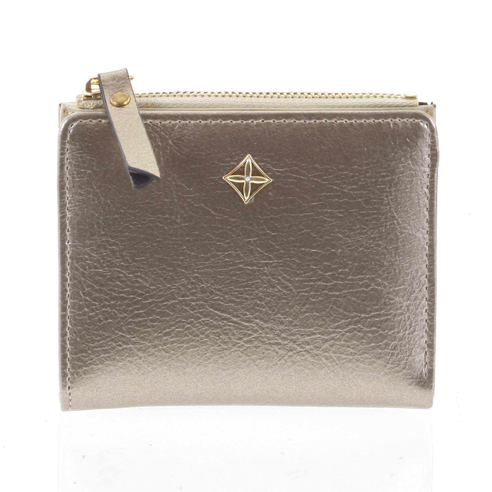 Jednoduchá malá dámská zlatá peněženka - Milano Design SF1806