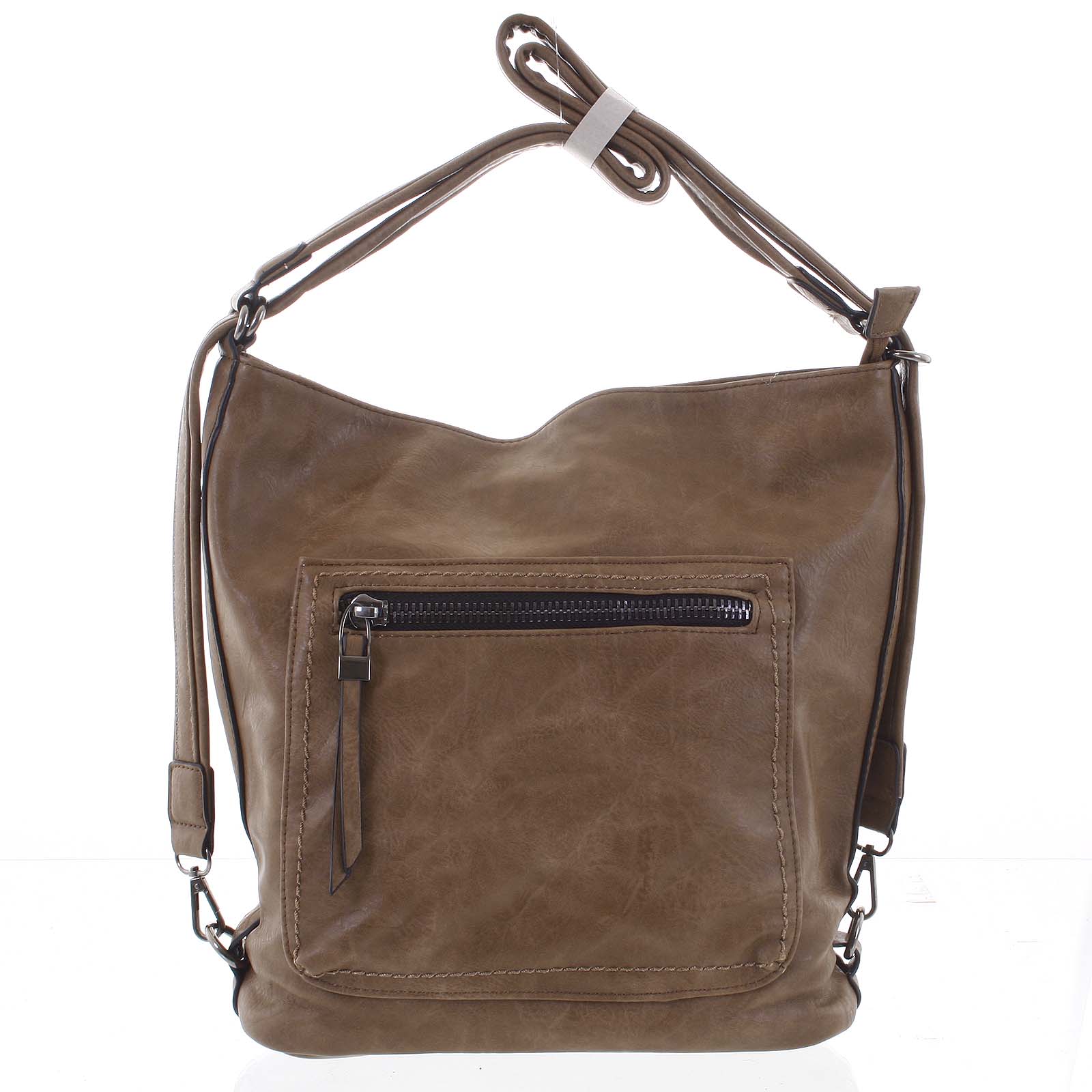 Moderní měkká crossbody kabelka taupe - Delami Sawyer