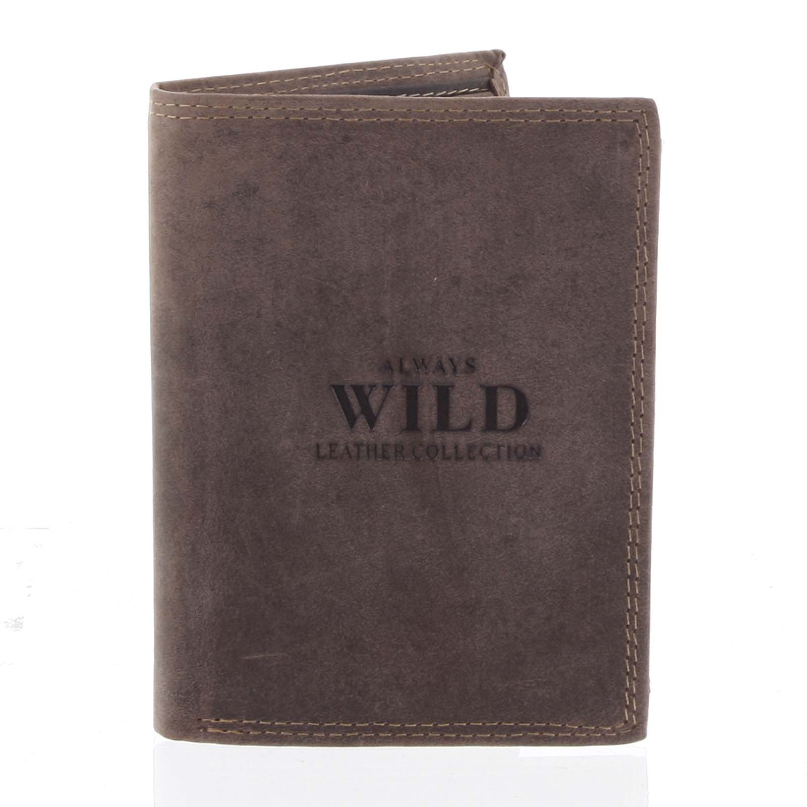 Pánská kožená volná peněženka hnědá - WILD Maail