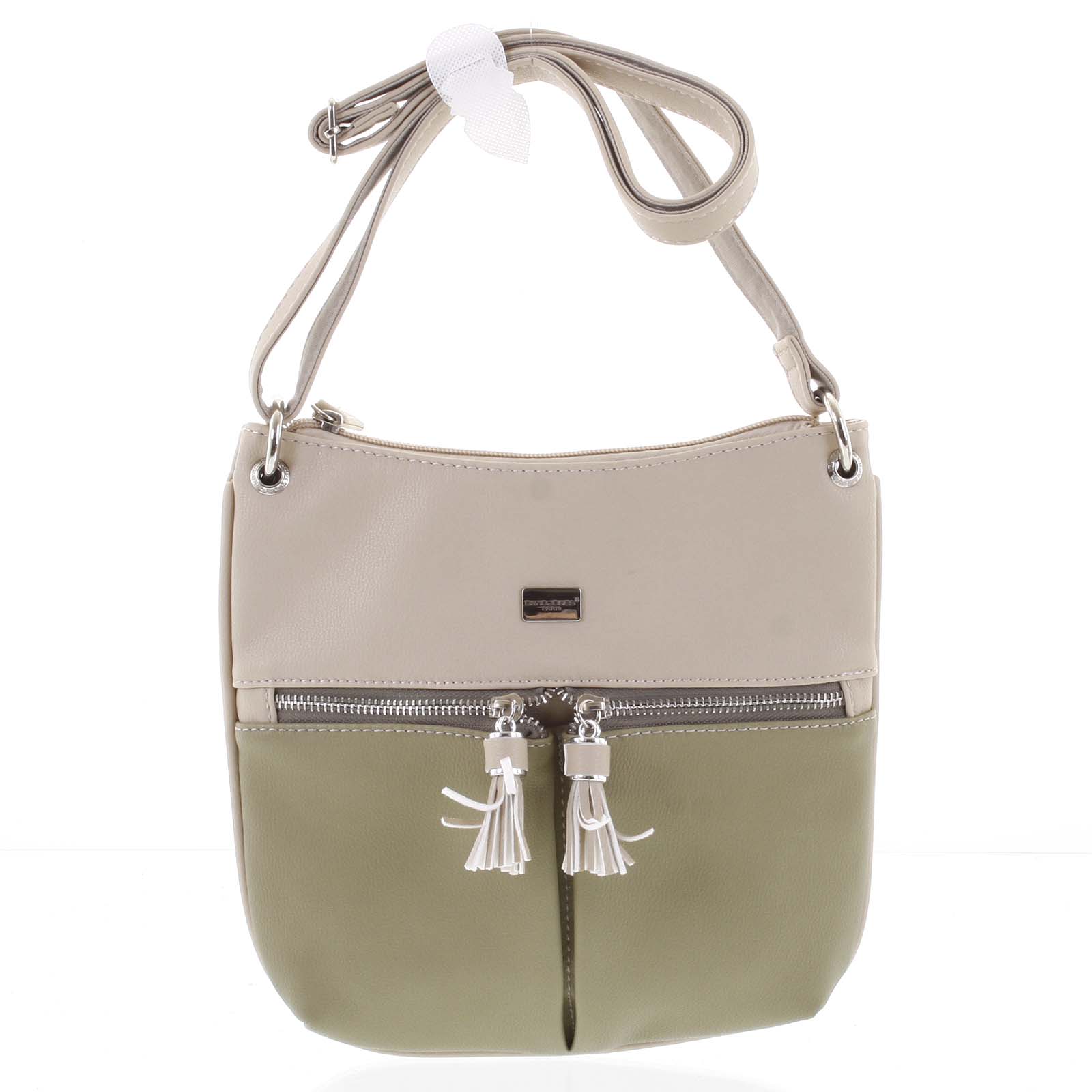 Stylová dámská crossbody kabelka májově zelená - David Jones Valeriana