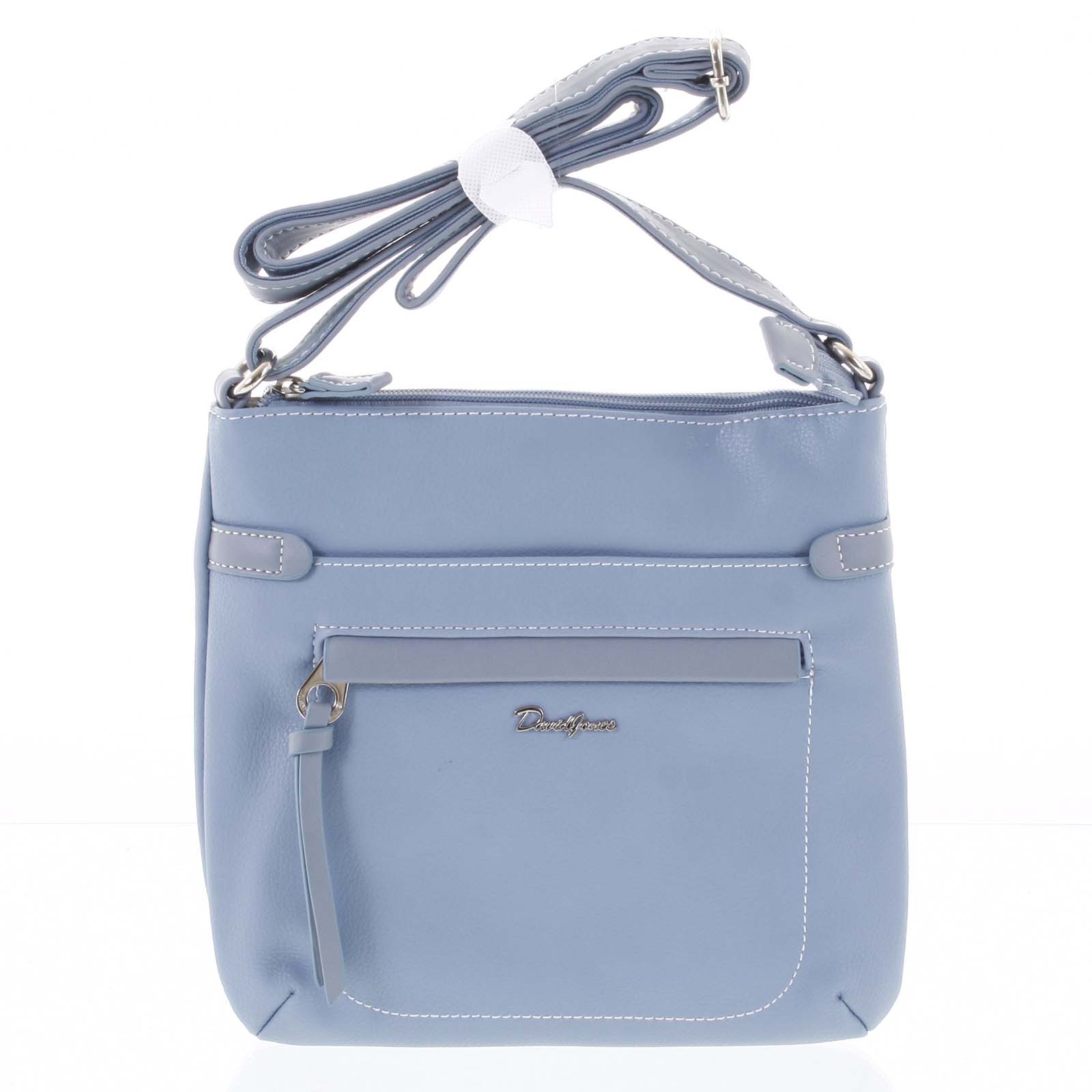 Dámská světle modrá crossbody kabelka - David Jones Alessandra