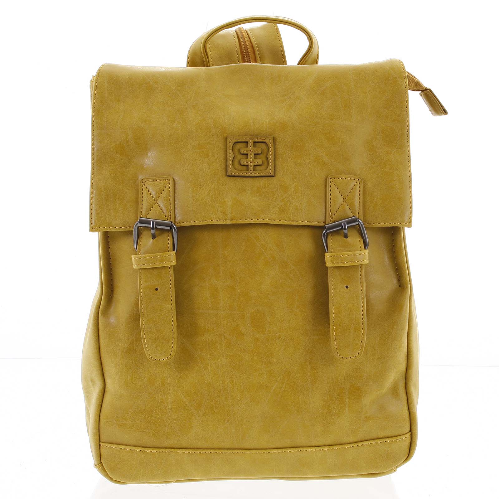 Módní stylový střední batoh okrově žlutý - Enrico Benetti Traverz  