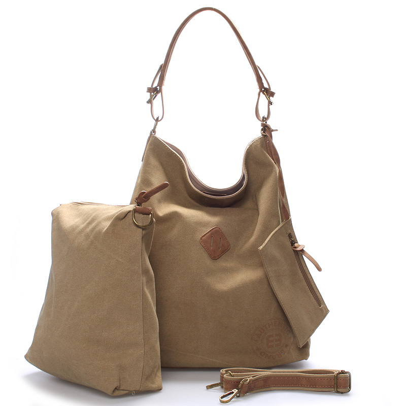 Látková kabelka písková - Enrico Benetti Leone