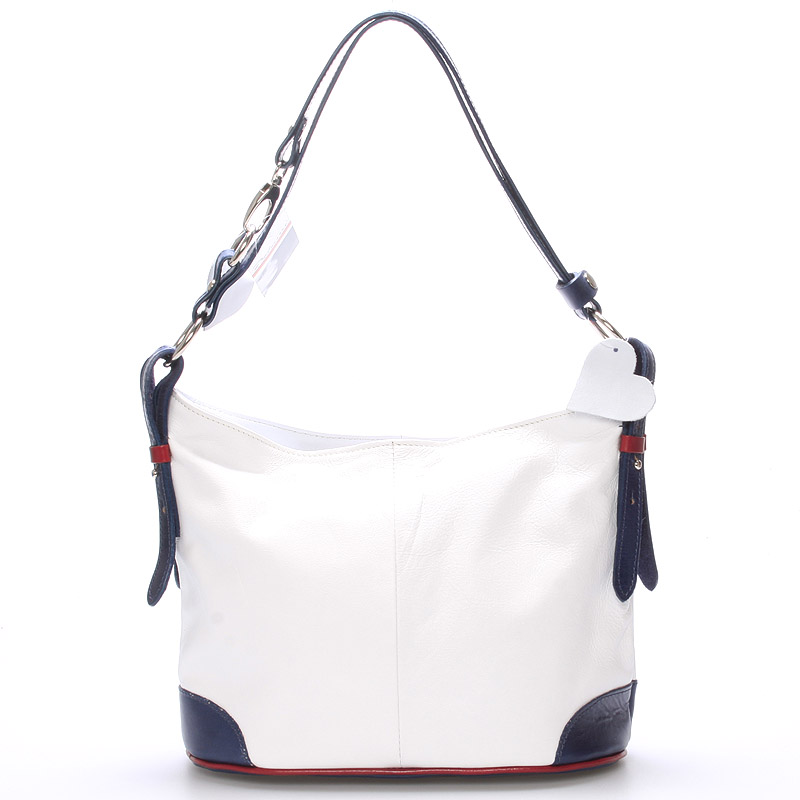 Bílá kožená kabelka přes rameno crossbody ItalY Harmony