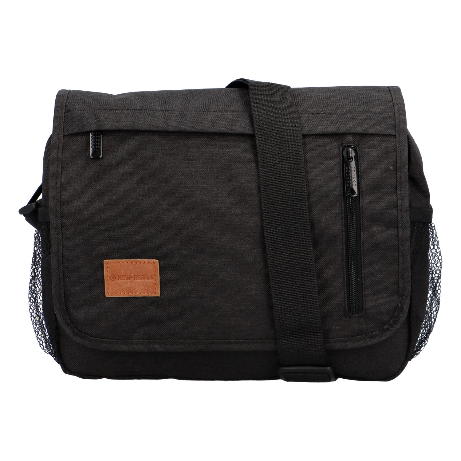 Unisex látková černá crossbody taška - New Rebels Rebton