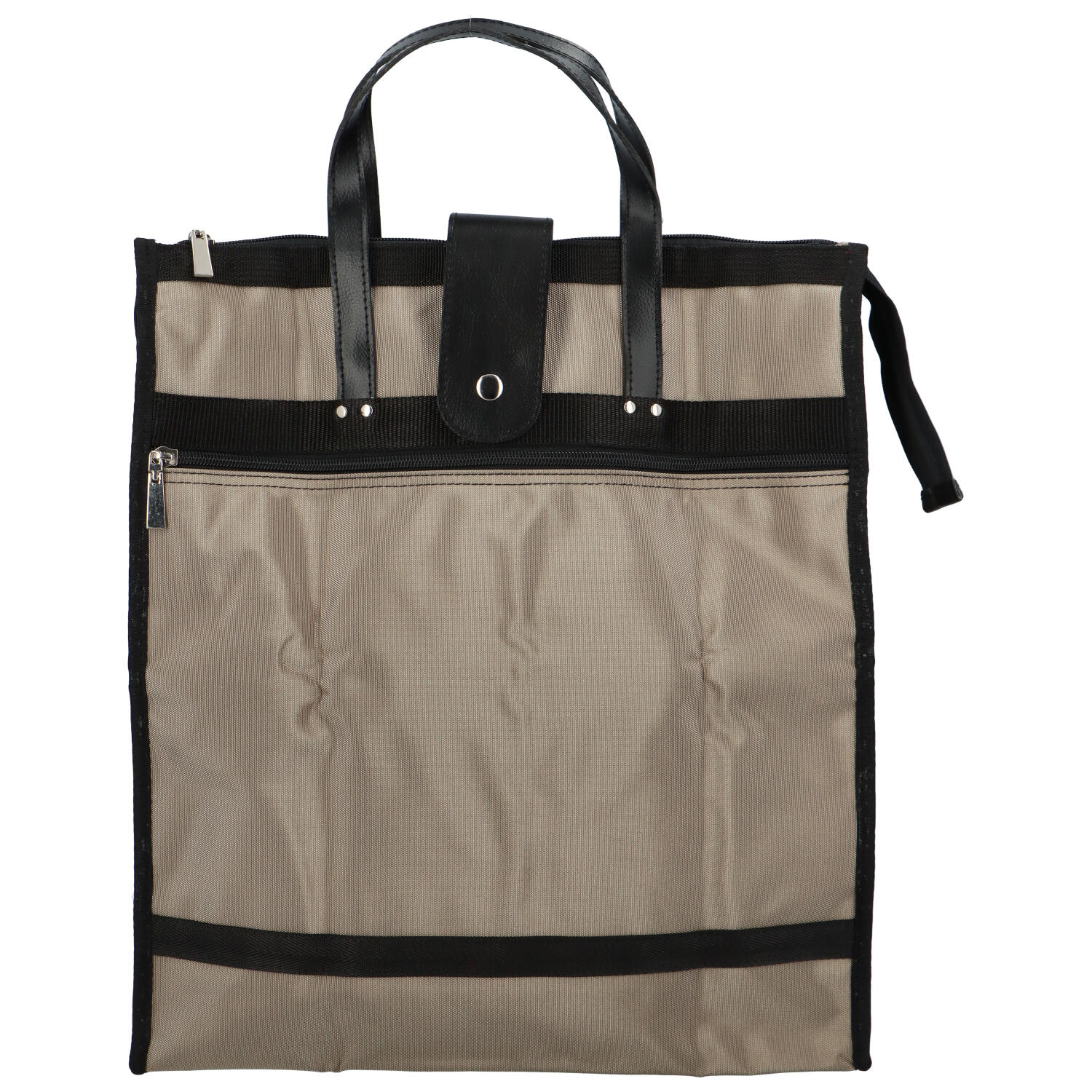 Velká moderní nákupní taška tmavě béžová - SendiDesign Milenium