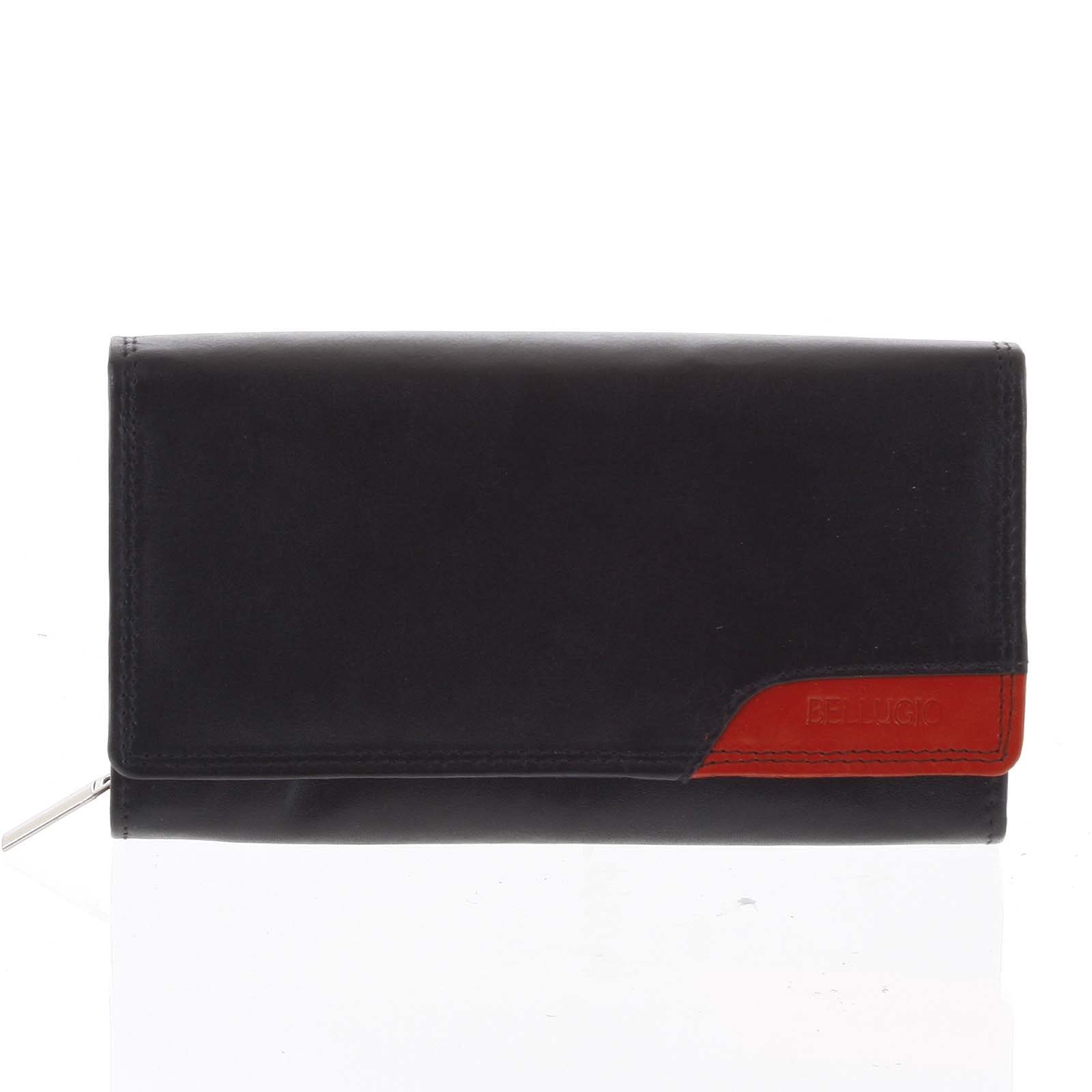 Dámská kožená peněženka černá - Bellugio Abdona