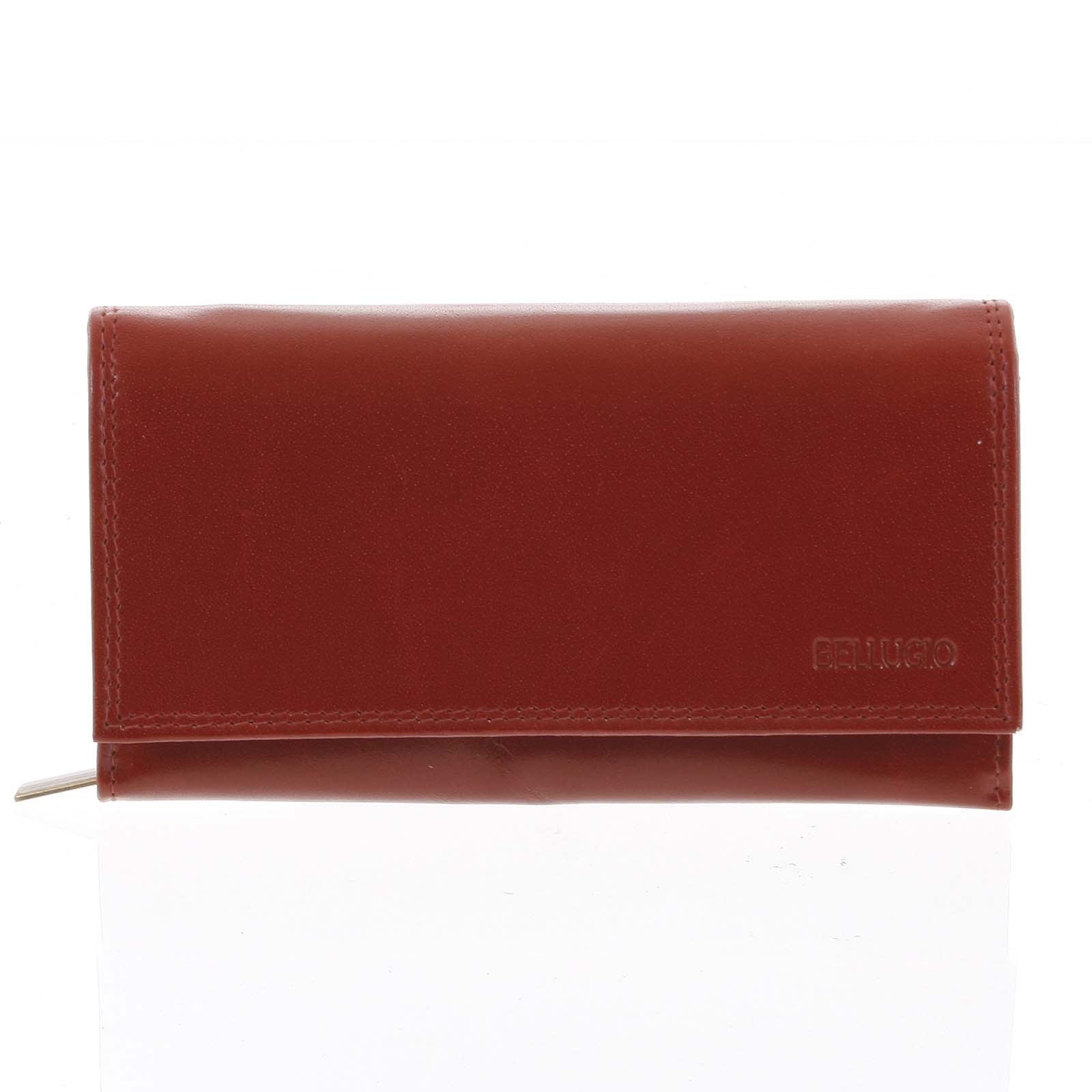 Velká dámská kožená peněženka červená - Bellugio Omega