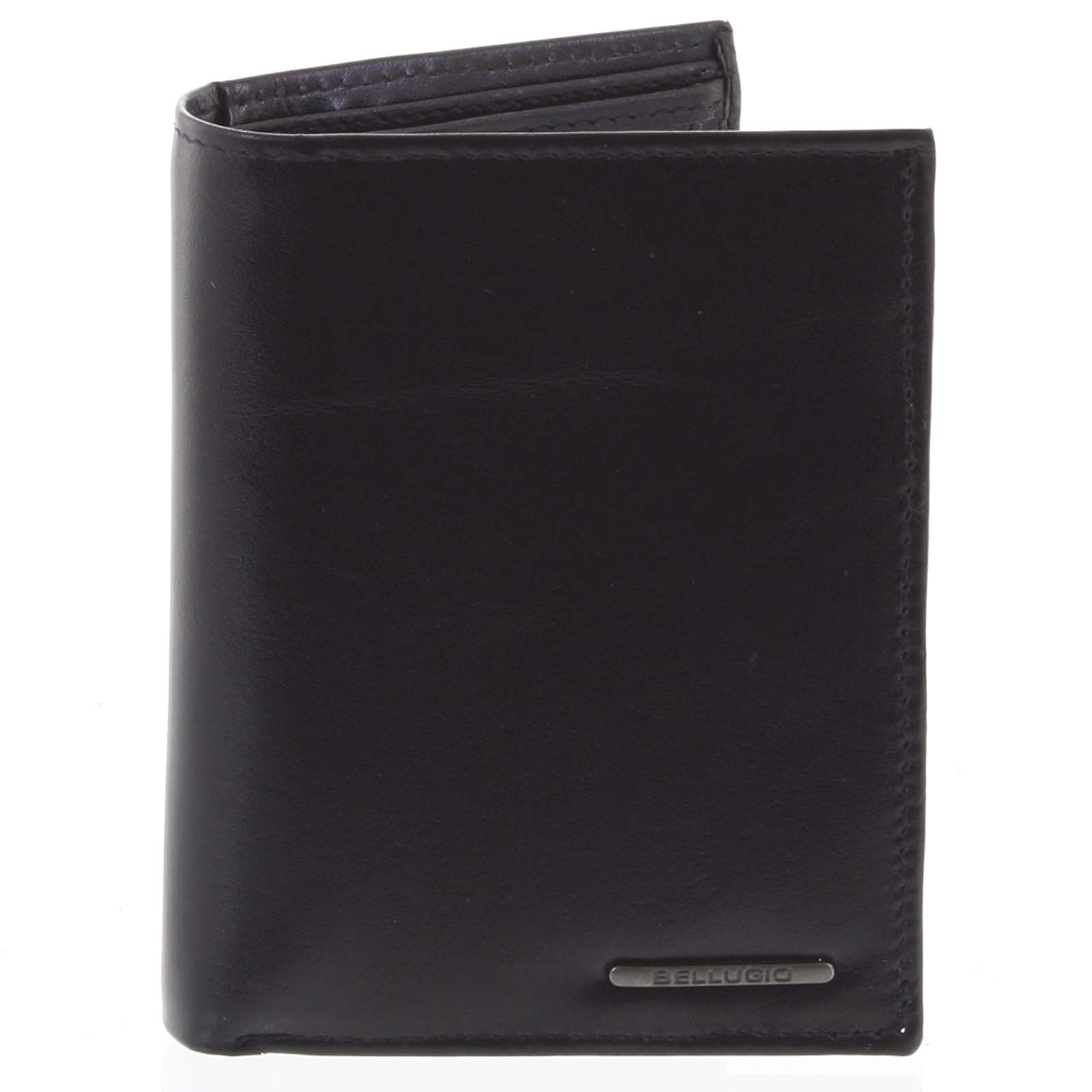 Pánská hladká kožená peněženka černá - Bellugio Cadmus