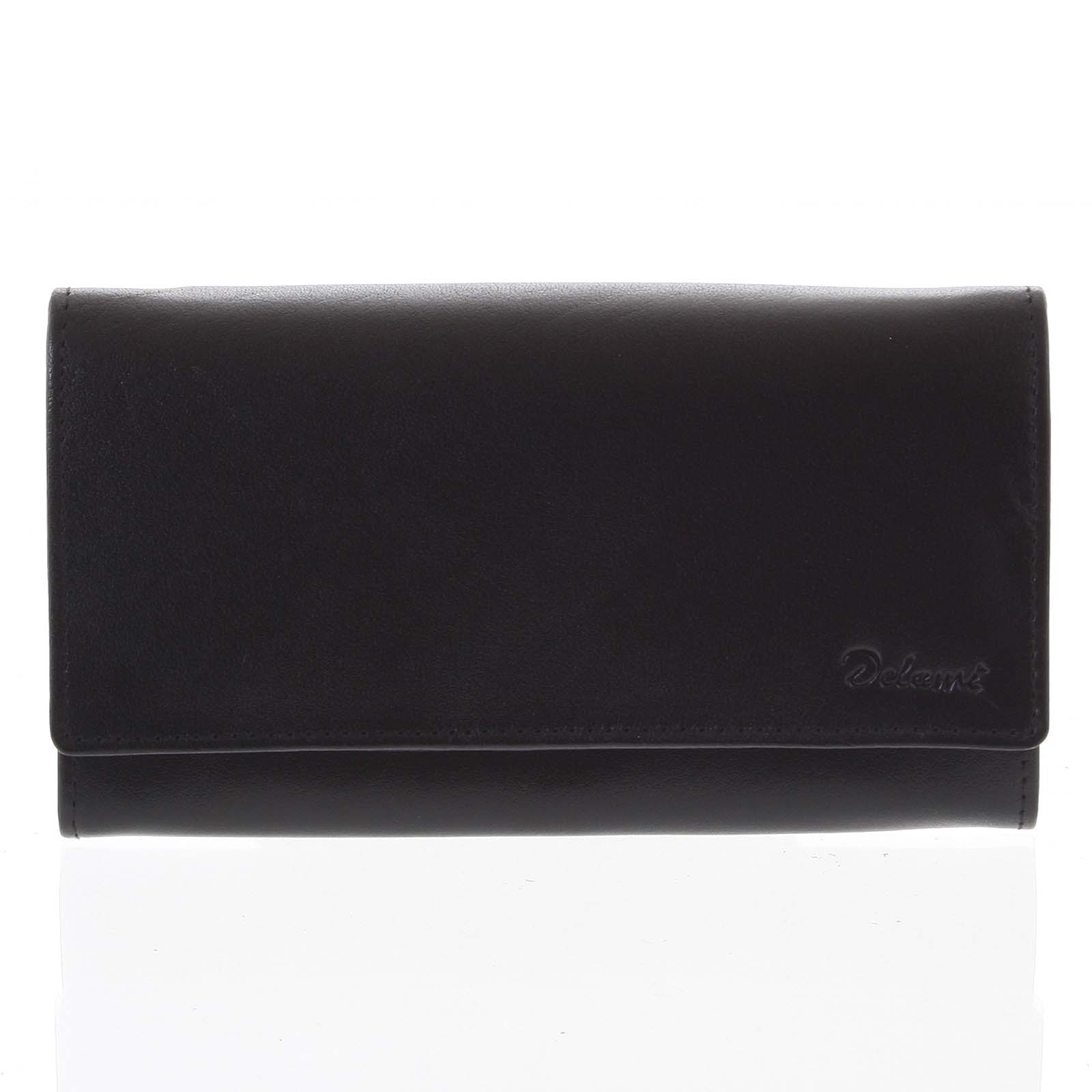 Dámská kožená peněženka černá - Delami Shelby