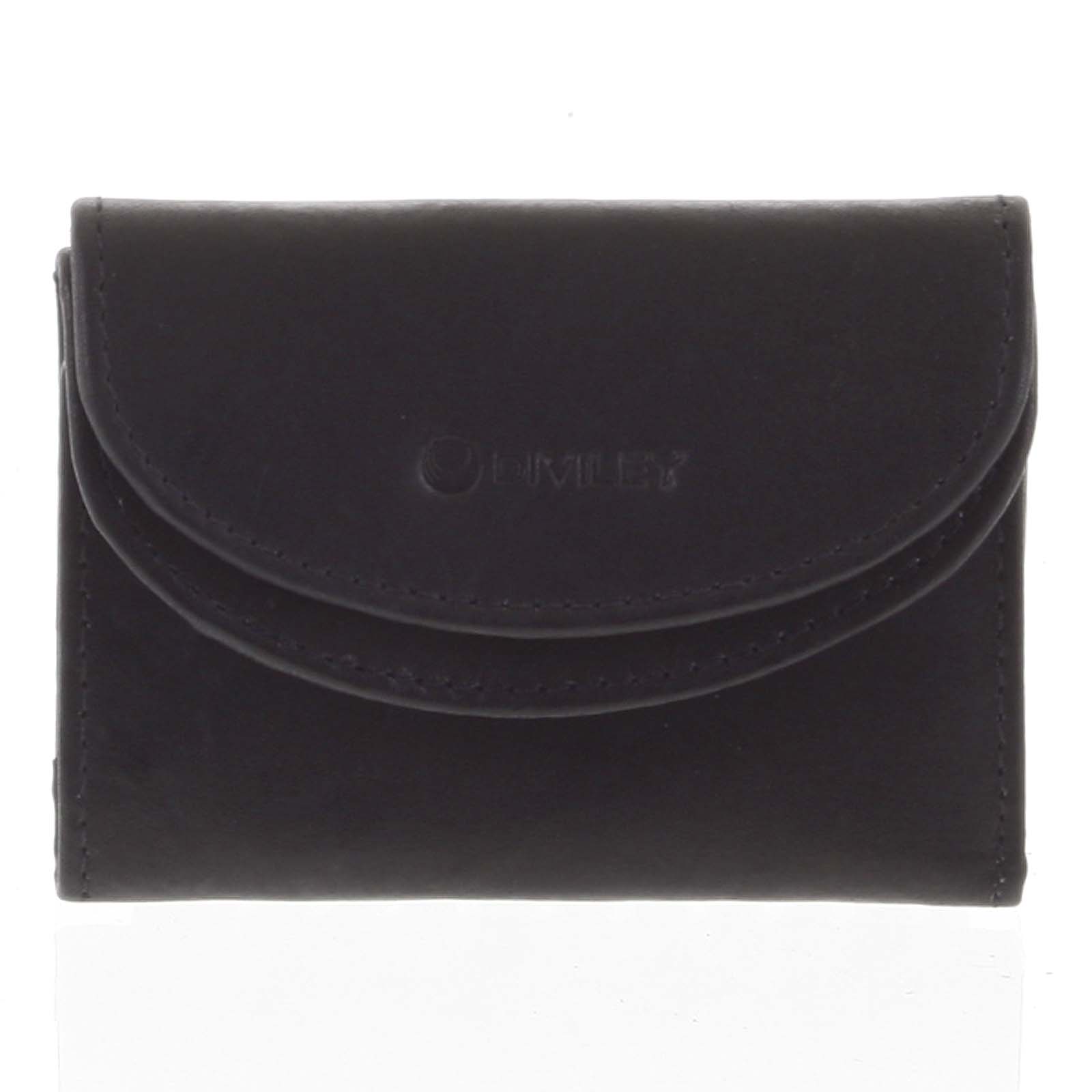 Malá kožená peněženka černá - Diviley Akili M