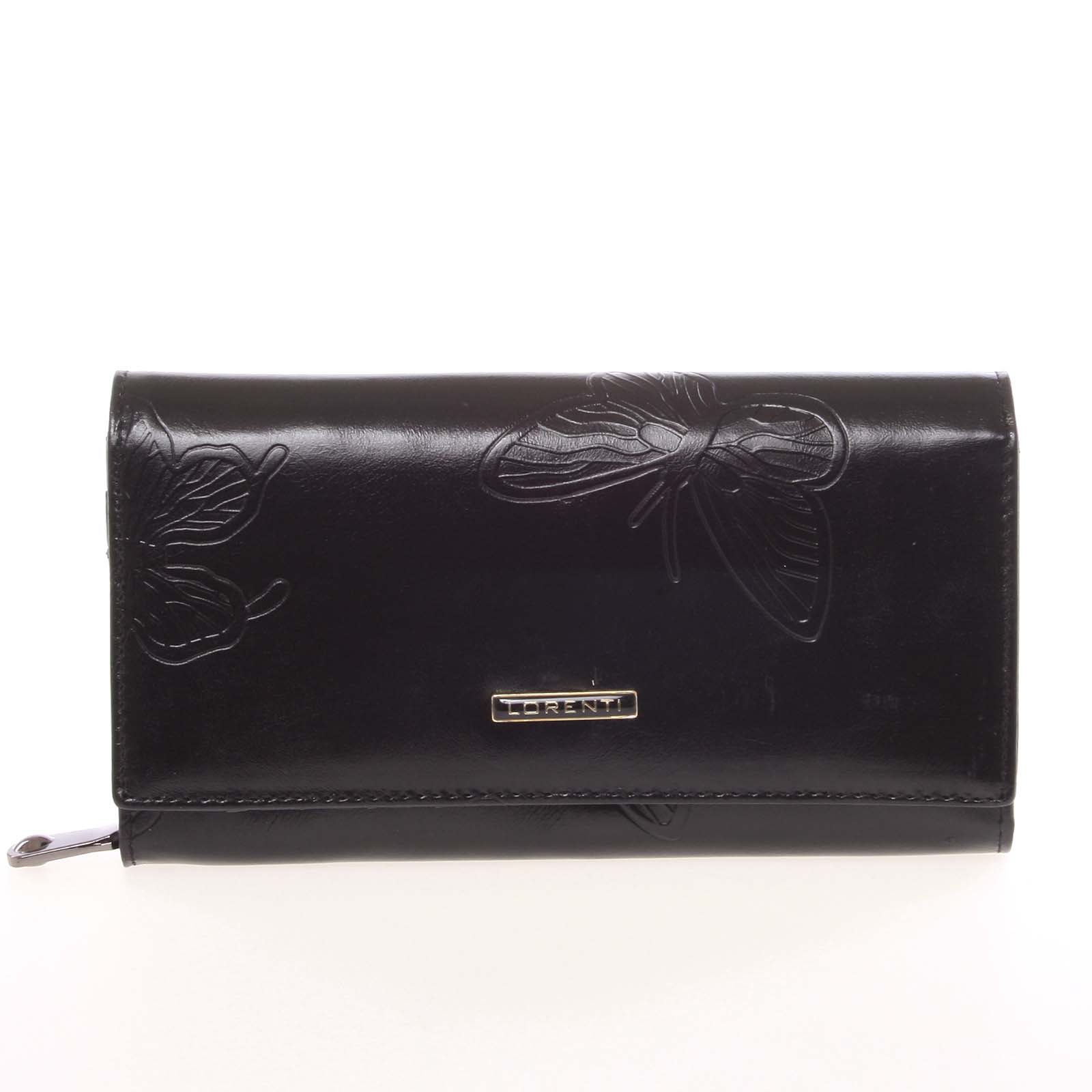 Velká elegantní kožená černá peněženka - Lorenti 6111