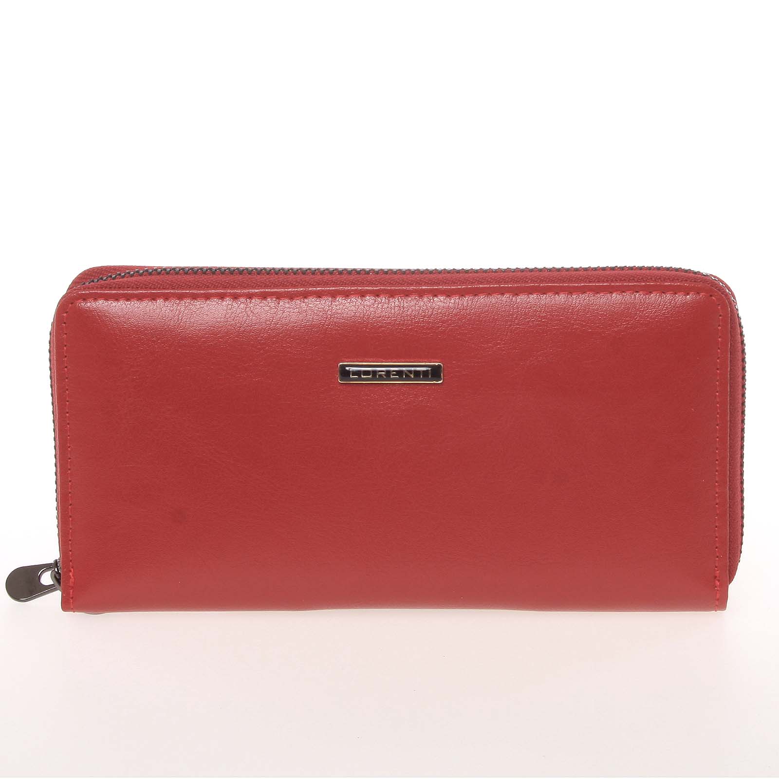 Větší dámská kožená červená peněženka na zip - Lorenti GF119SL