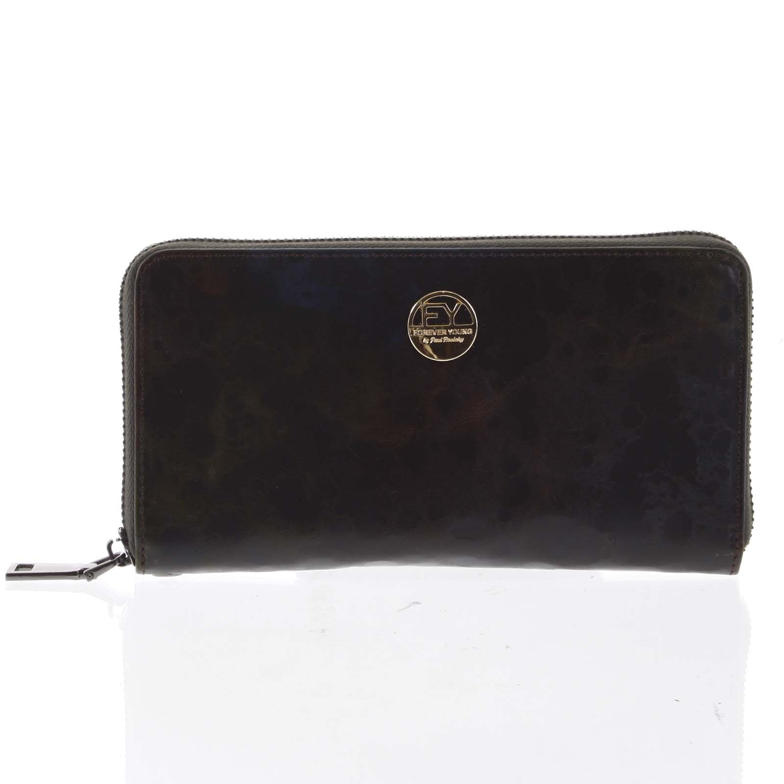 Luxusní dámská kožená peněženka pouzdro černé - Rovicky 76119