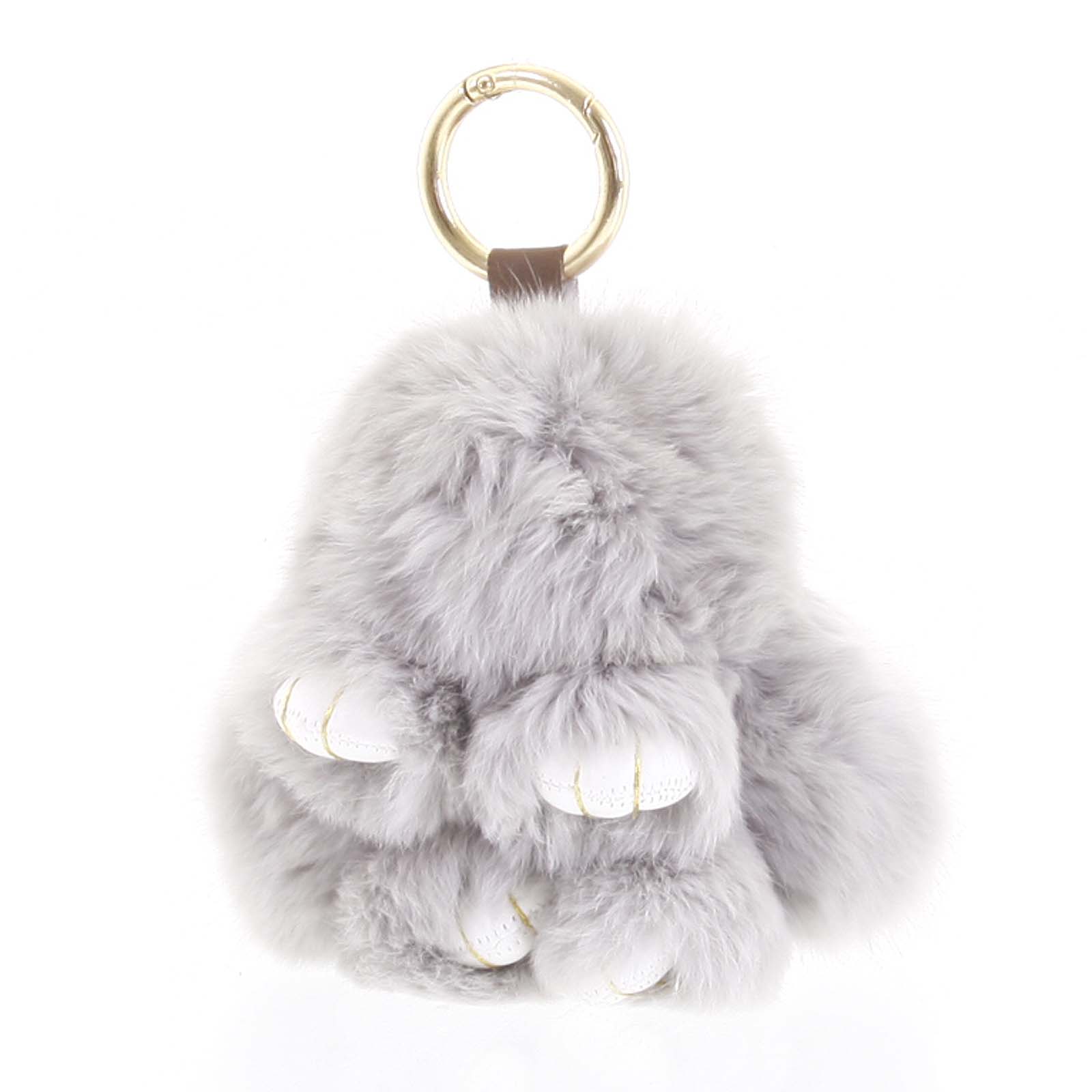 Chlupatý přívěsek šedý - Rabbit 03