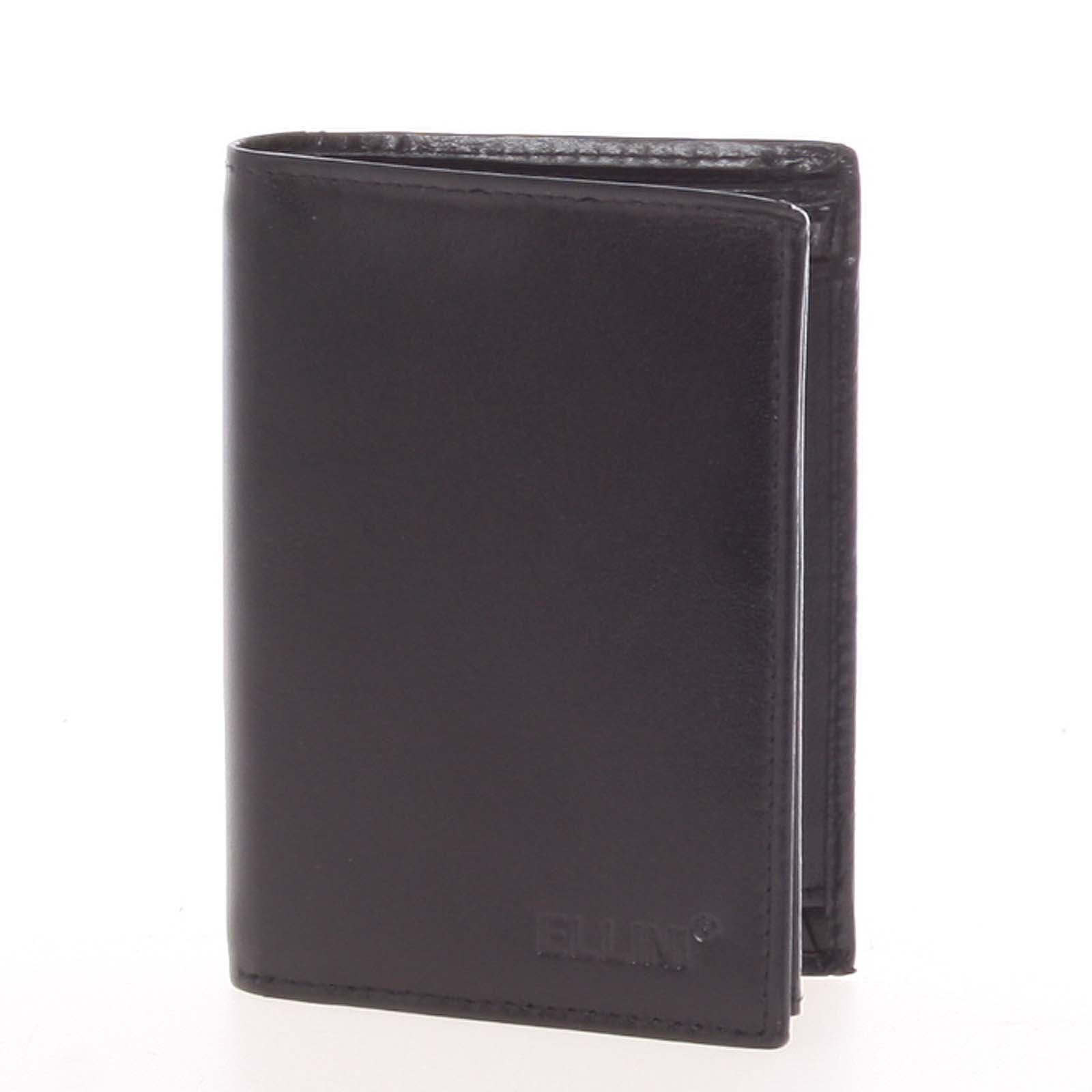 Elegantní pánská kožená volná peněženka černá - Ellini Noran
