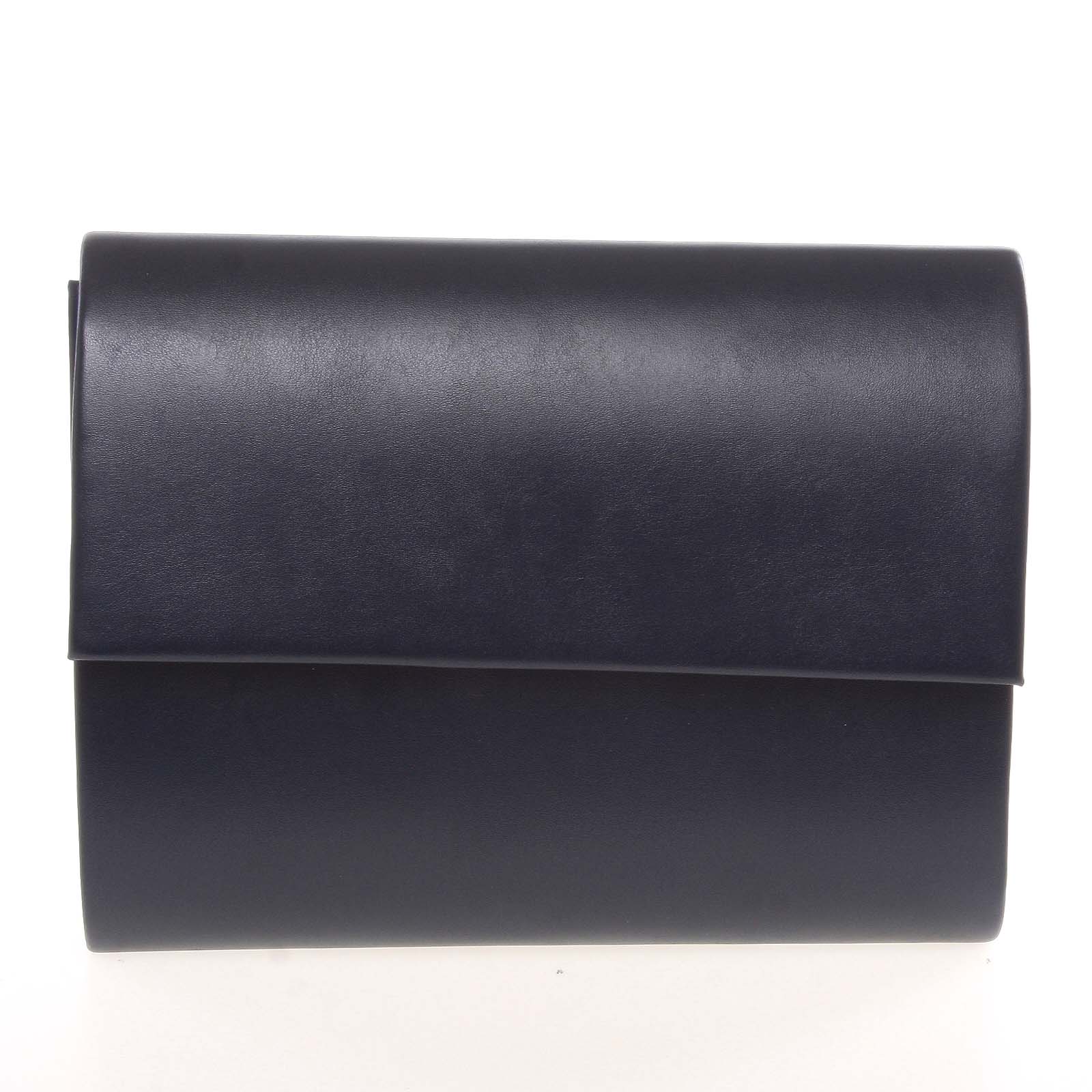 Střední dámské elegantní psaníčko tmavě modré matné - Delami SanDiego