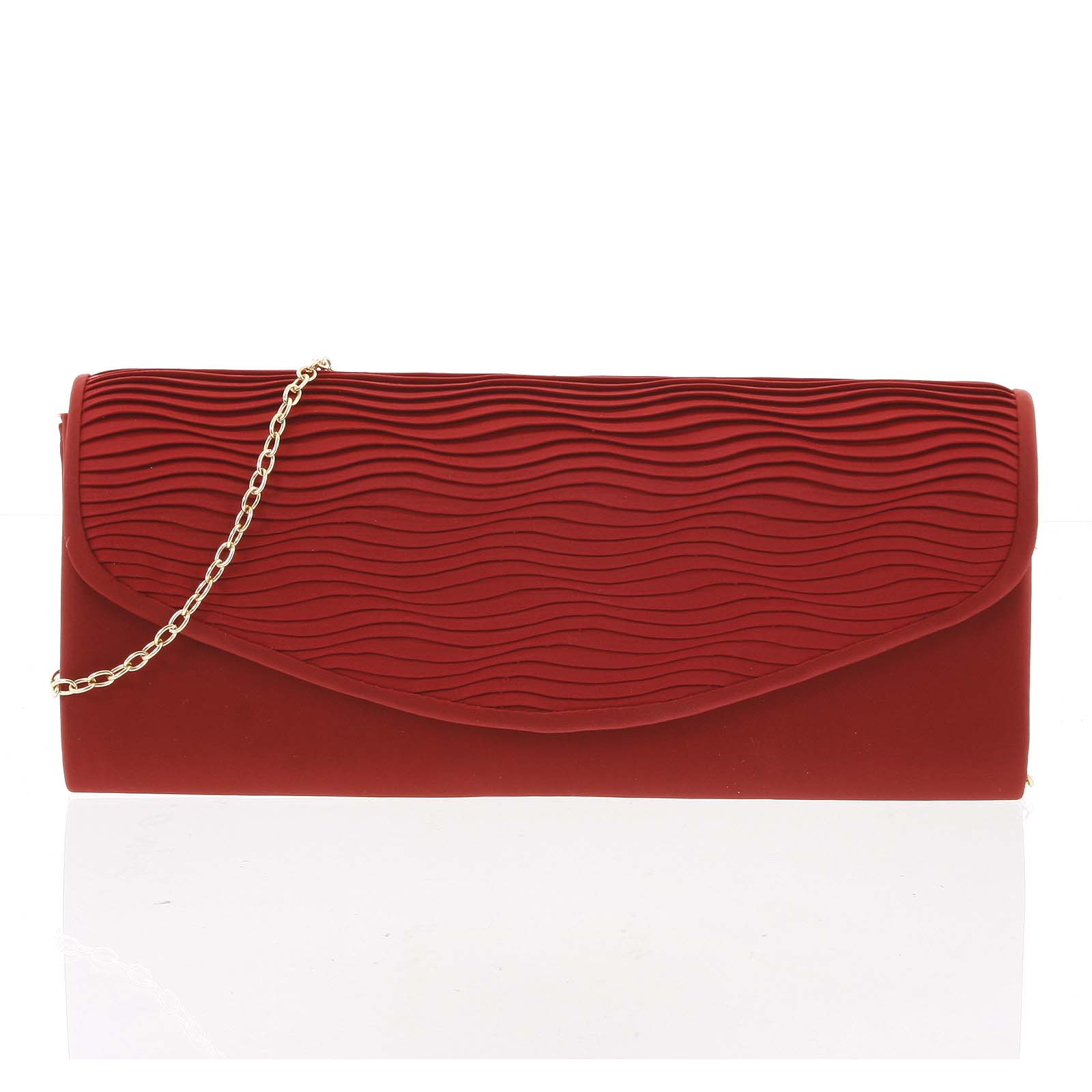 Atraktivní dámské saténové tmavě červené psaníčko - Delami K016