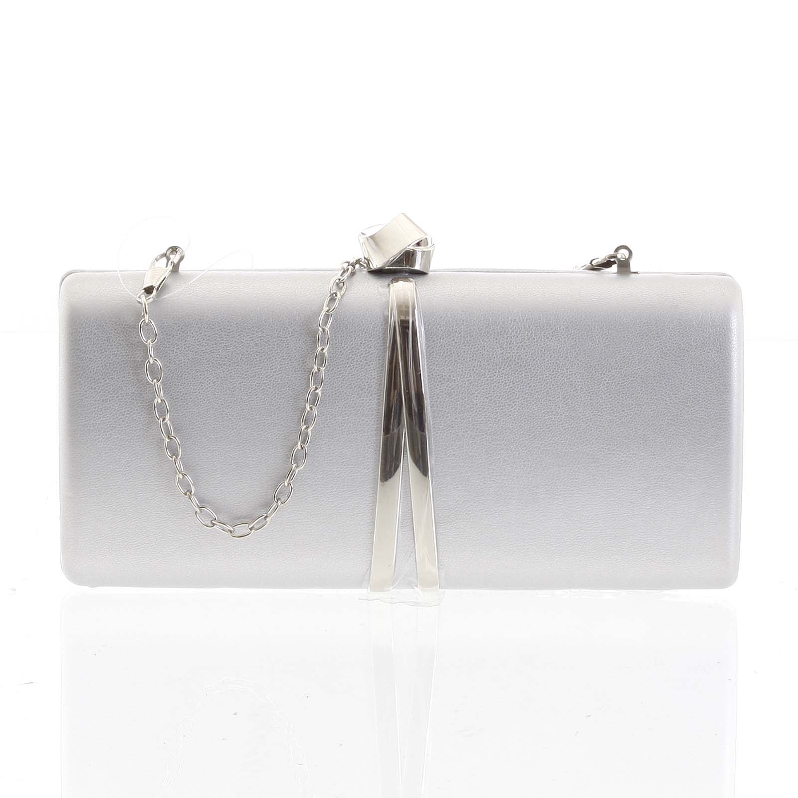 Exkluzivní malé dámské psaníčko stříbrné - Delami ZL2097