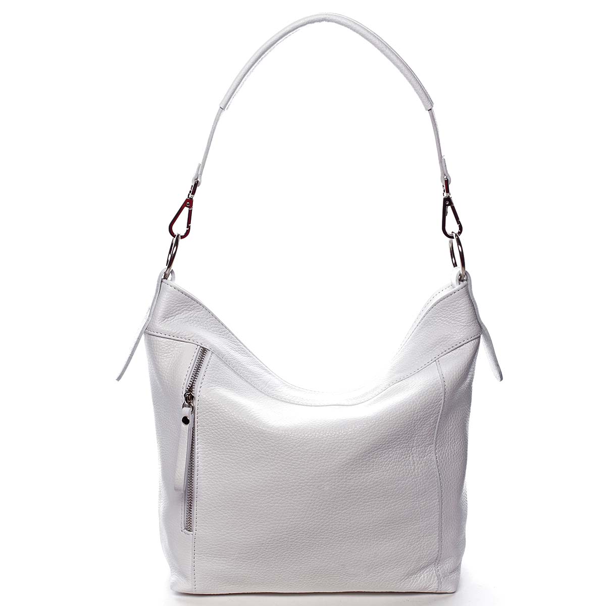 Dámská kožená kabelka bílá - ItalY Djanina