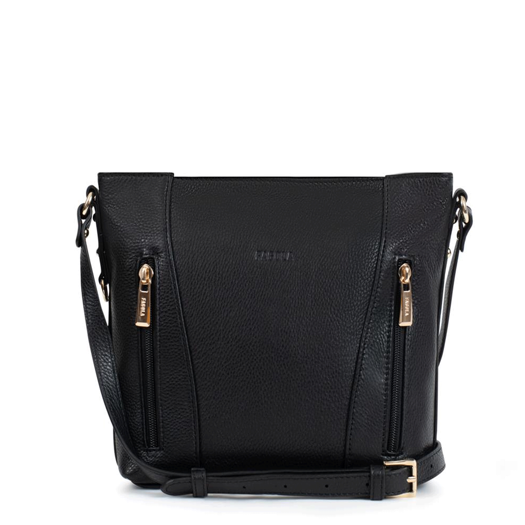 Dámská kožená kabelka přes rameno černá - Fagola Preira