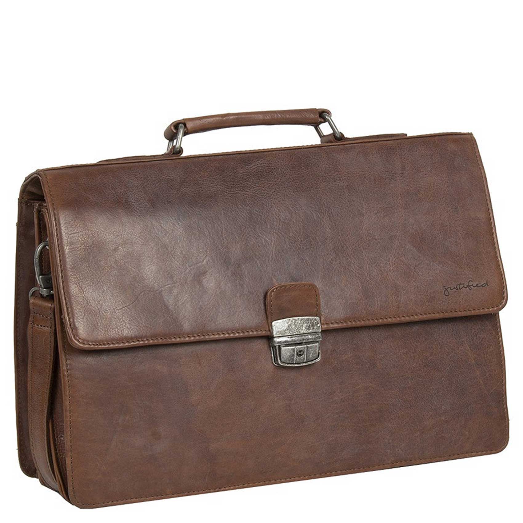 Pánská kožená aktovka hnědá - Justified Cornwall