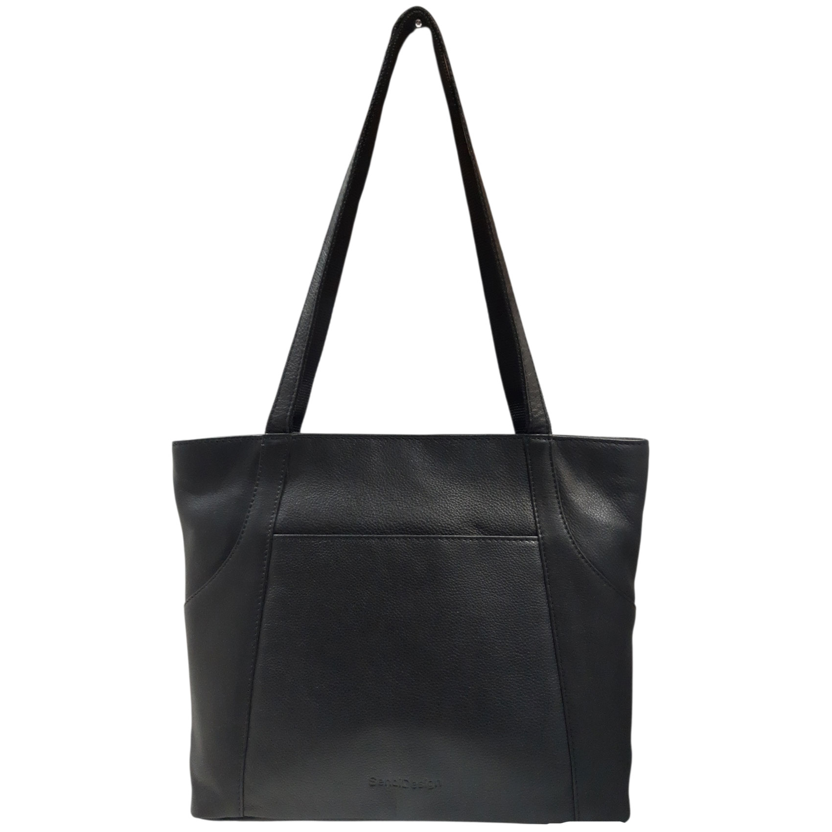 Dámská kožená kabelka přes rameno černá - Sendi Design Doriane