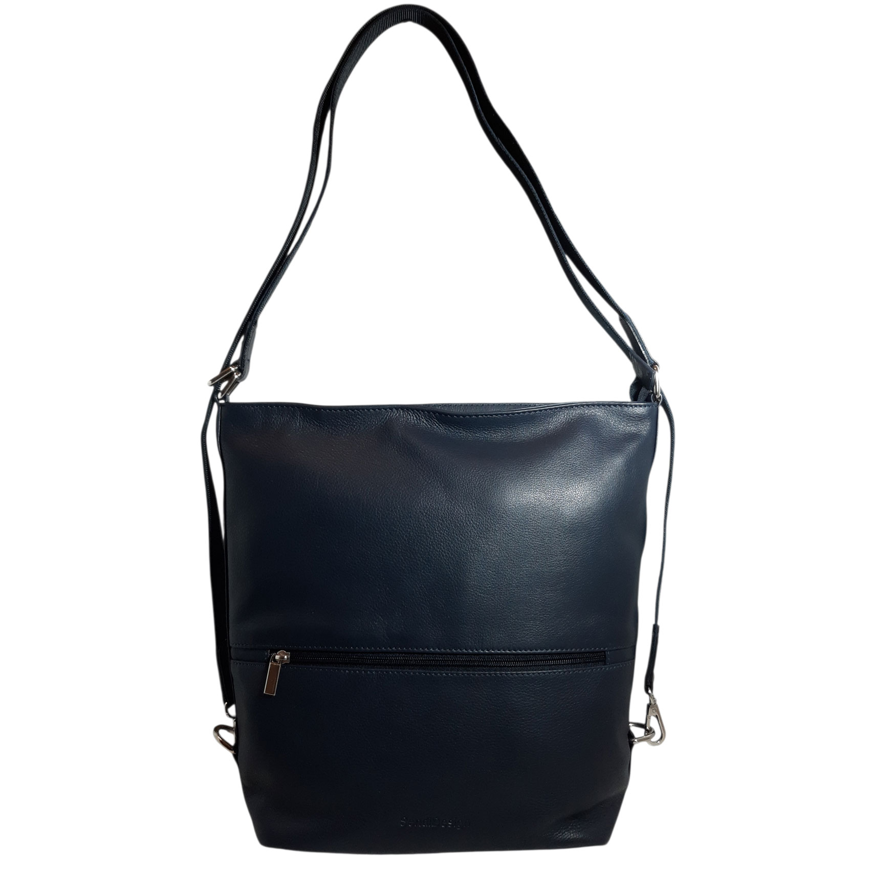 Dámská kožená kabelka batoh tmavě modrá - Sendi Design Maronol