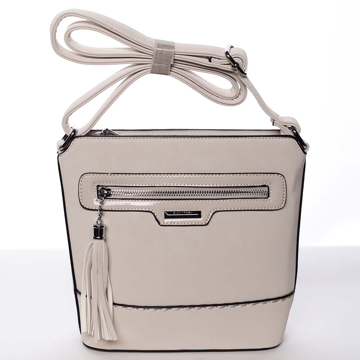 Elegantní dámská béžová crossbody kabelka - Silvia Rosa Meylin