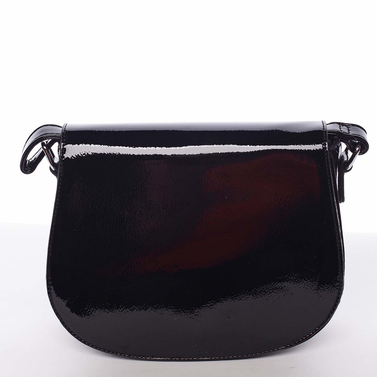 Luxusní černá lakovaná crossbody kabelka - Silvia Rosa Kassandra