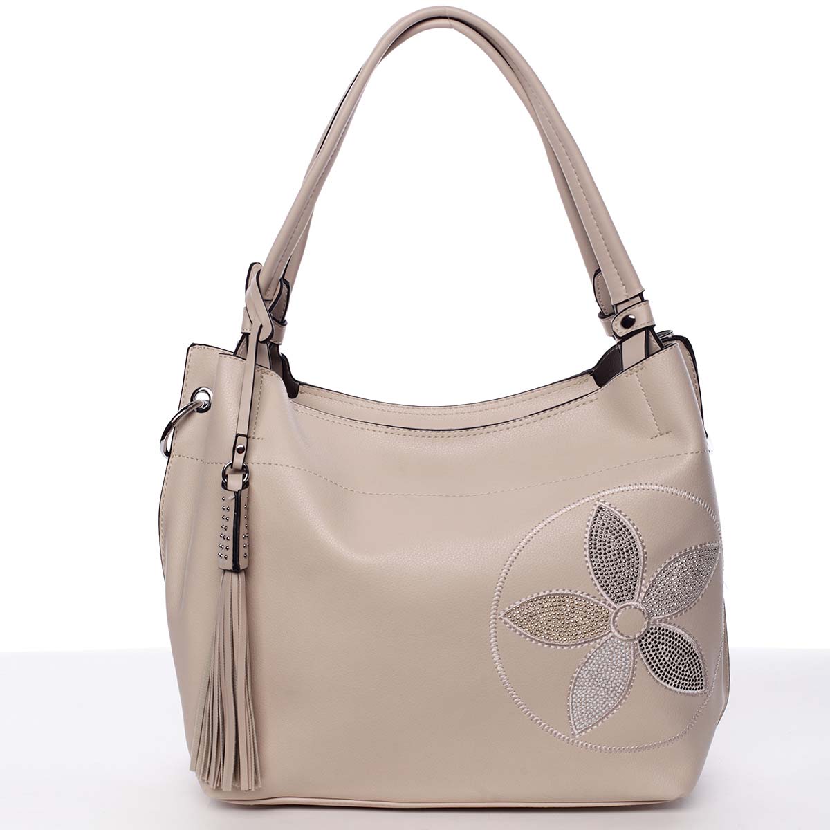 Elegantní dámská kabelka přes rameno béžová - Maria C Quyne